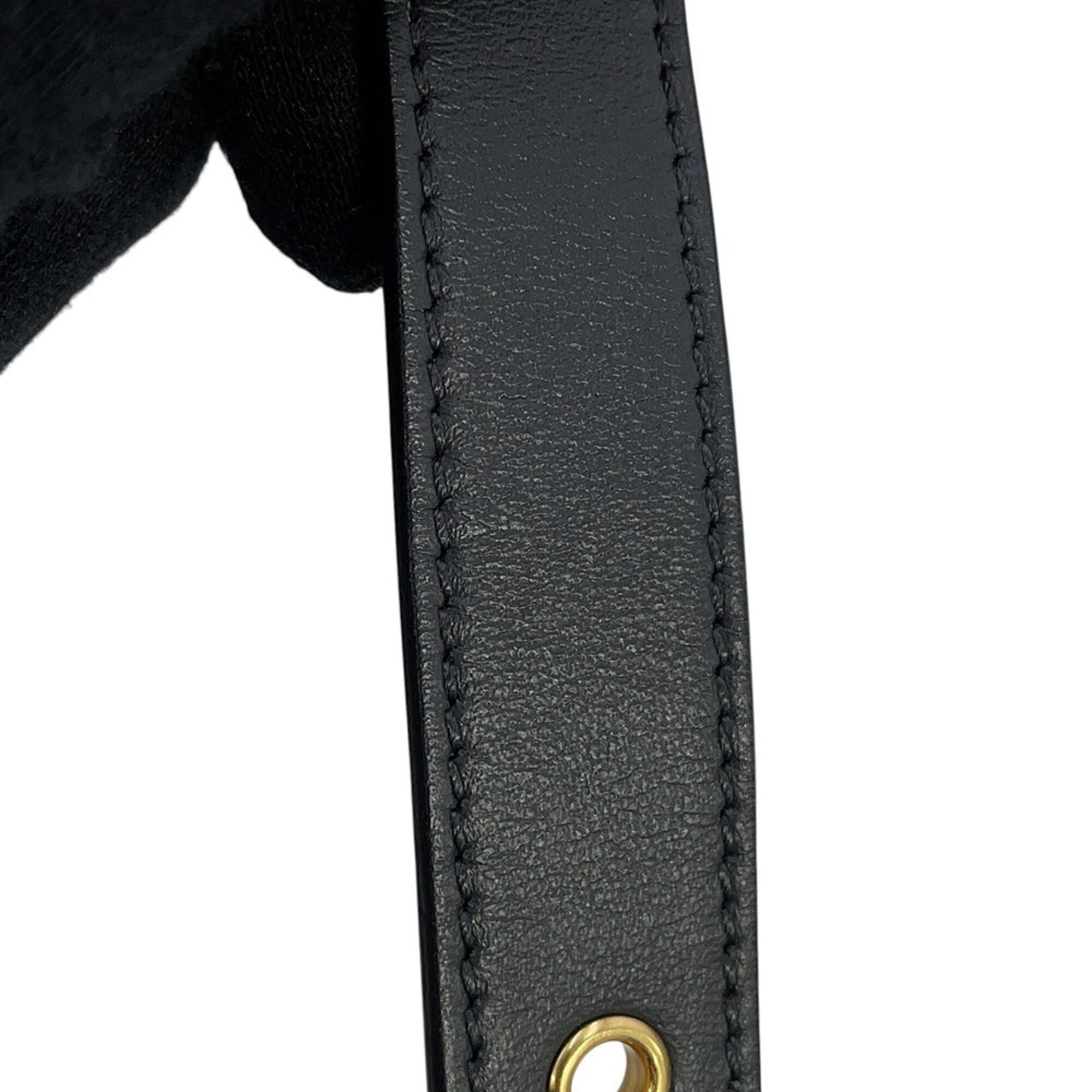 Christian Dior Navy Velvet Leather Handbag Shoulder Bag (Pre-Owned)