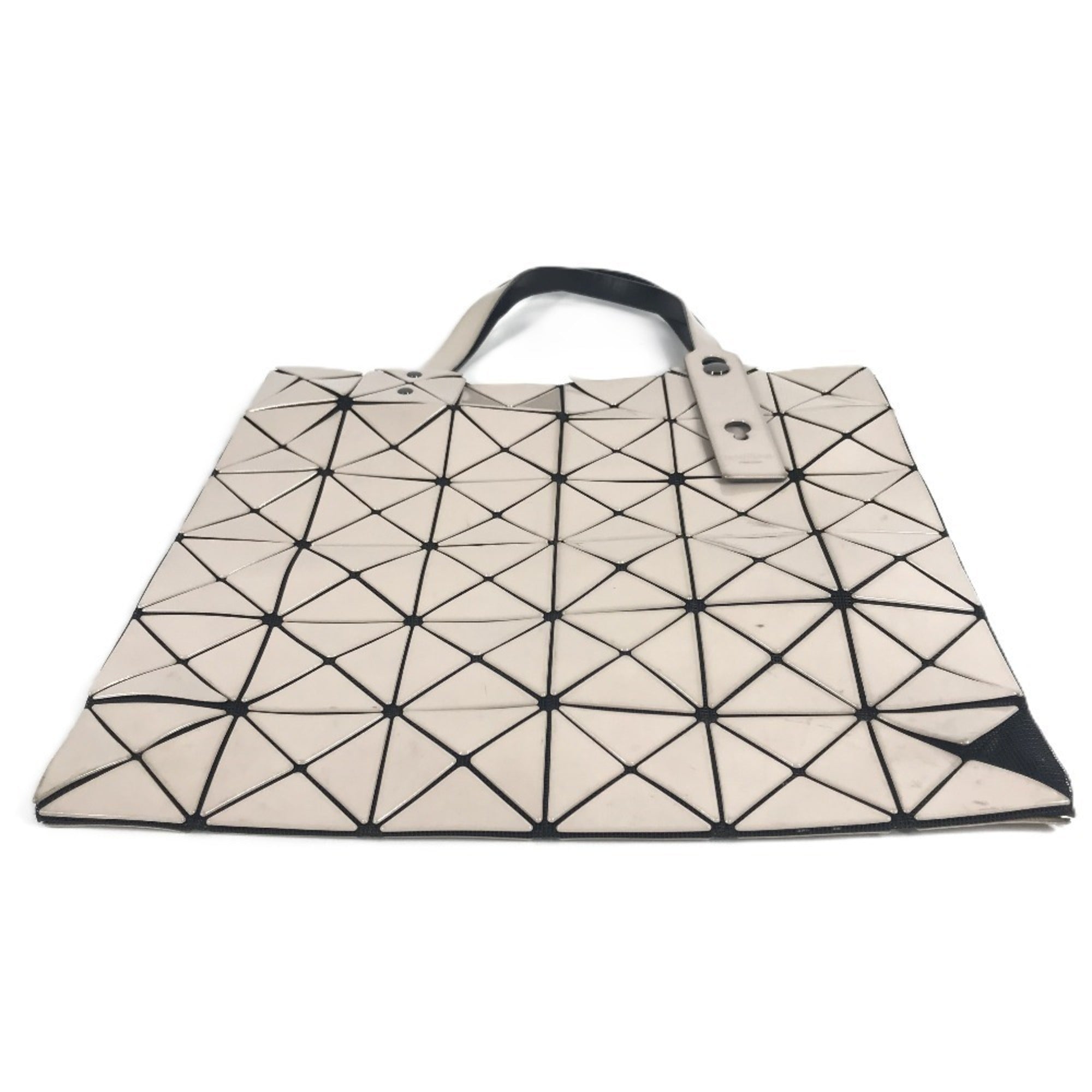 Issey Miyake Beige Pvc Shoulder Bag Tote Bag (Pre-Owned)