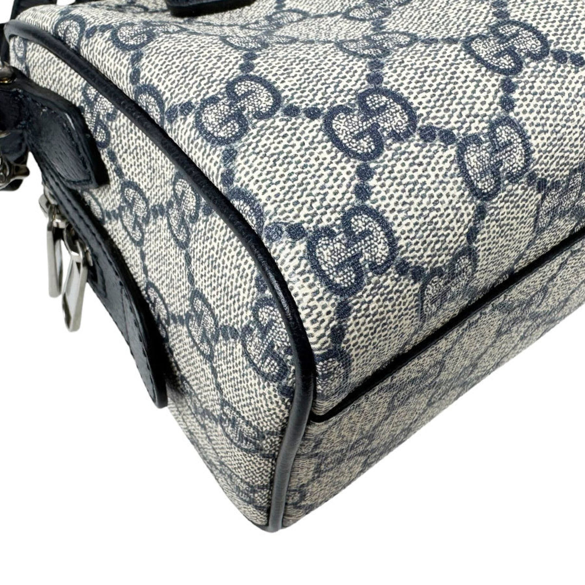 Gucci Navy Gg Supreme Handbag Shoulder Bag (Pre-Owned)