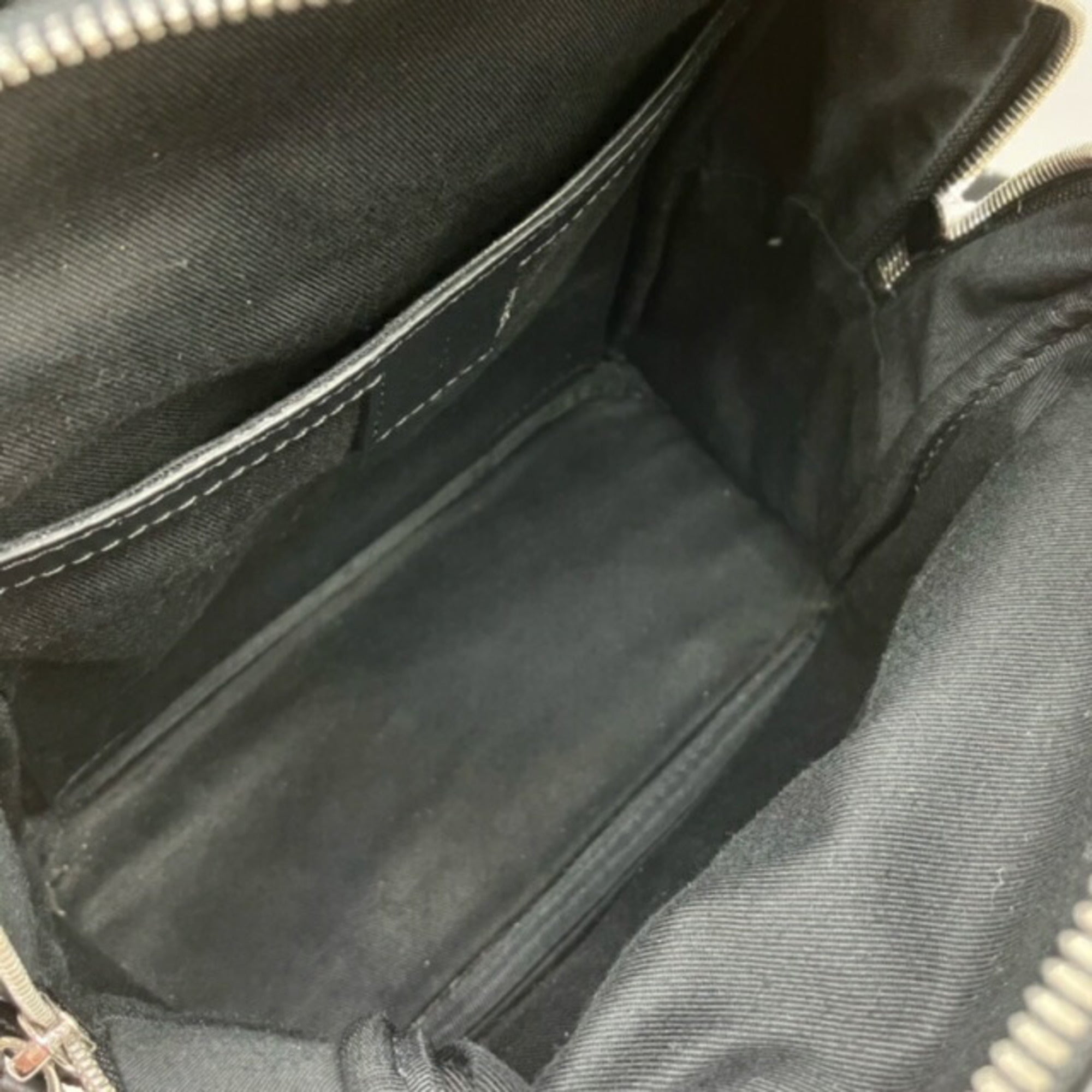 Mcm Black Silver Leather Backpack (Pre-Owned)