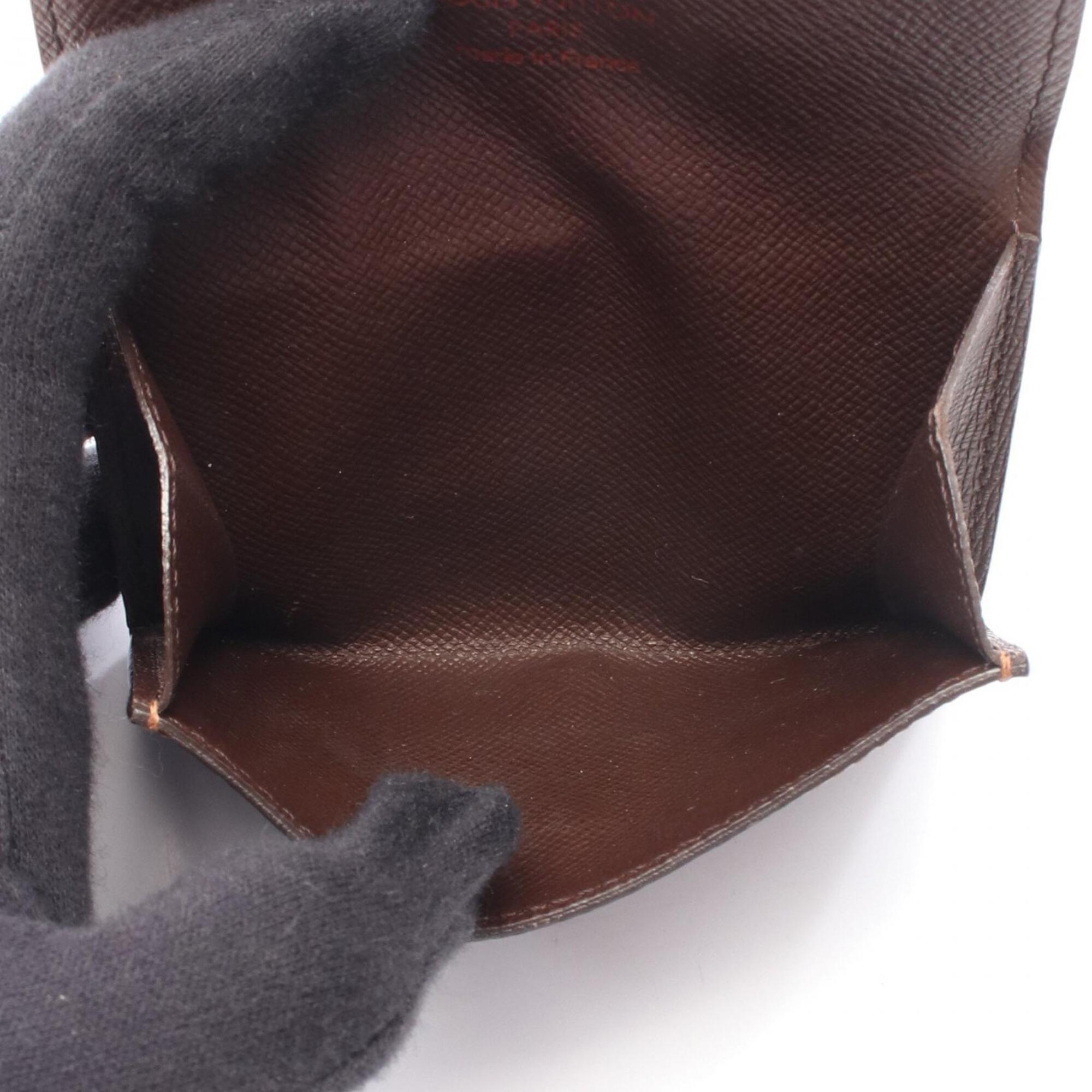 Louis Vuitton Brown Ebene Coated Canvas Coin Purse/Coin Case (Pre-Owned)