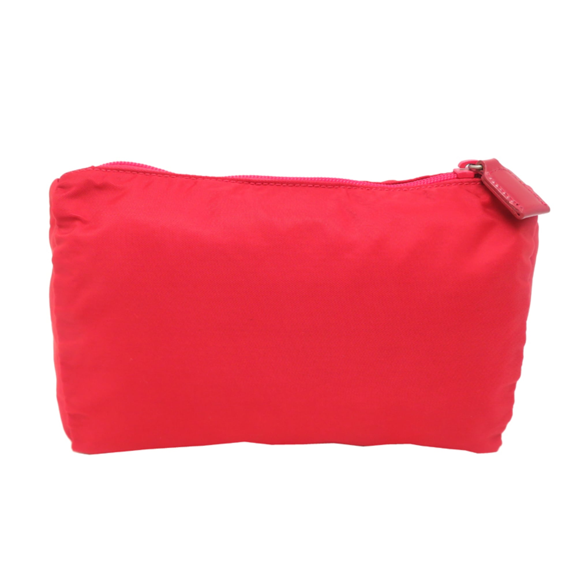 Prada Red Color Nylon Pouch (Pre-Owned)