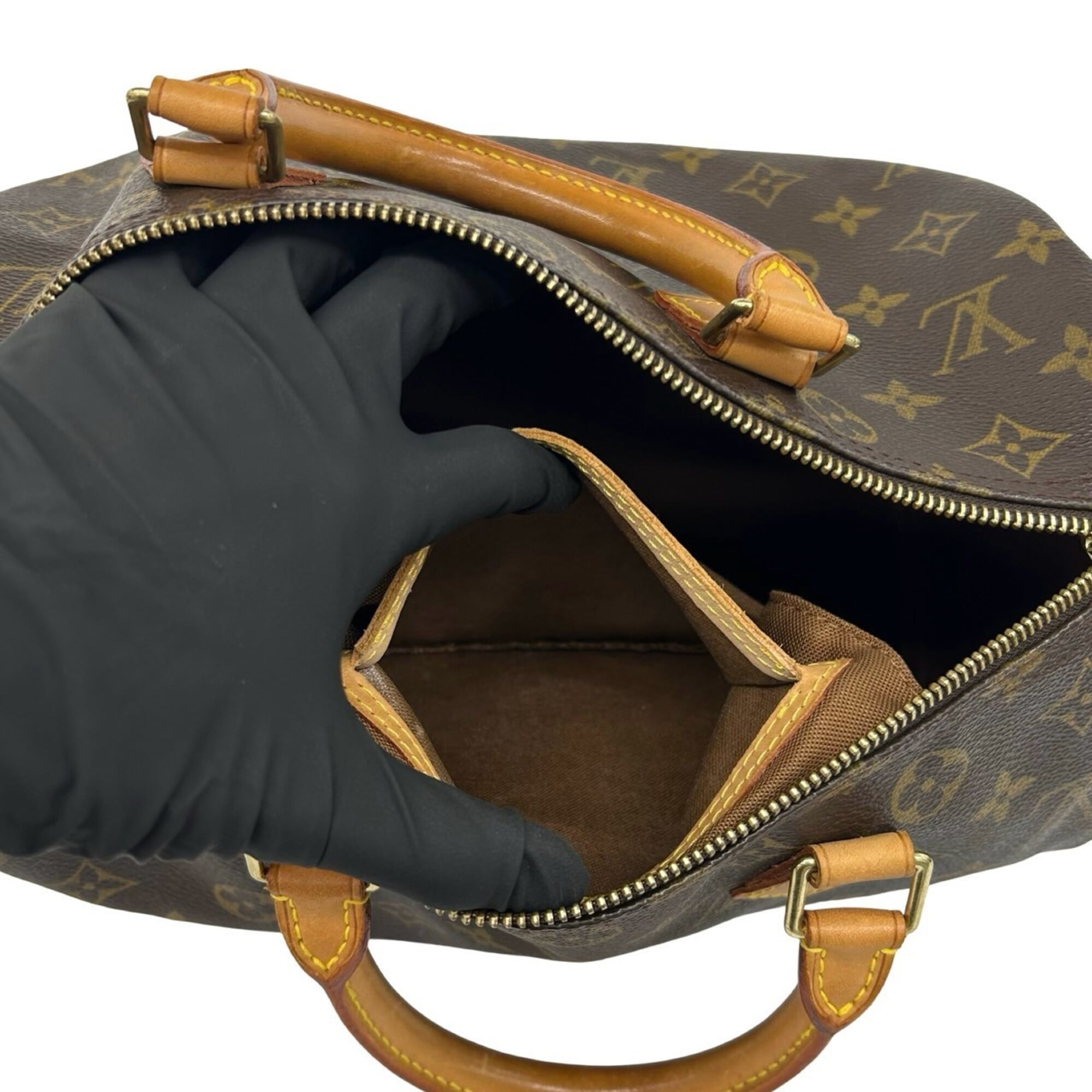 Louis Vuitton Brown Leather Pvc Boston Bag Handbag (Pre-Owned)