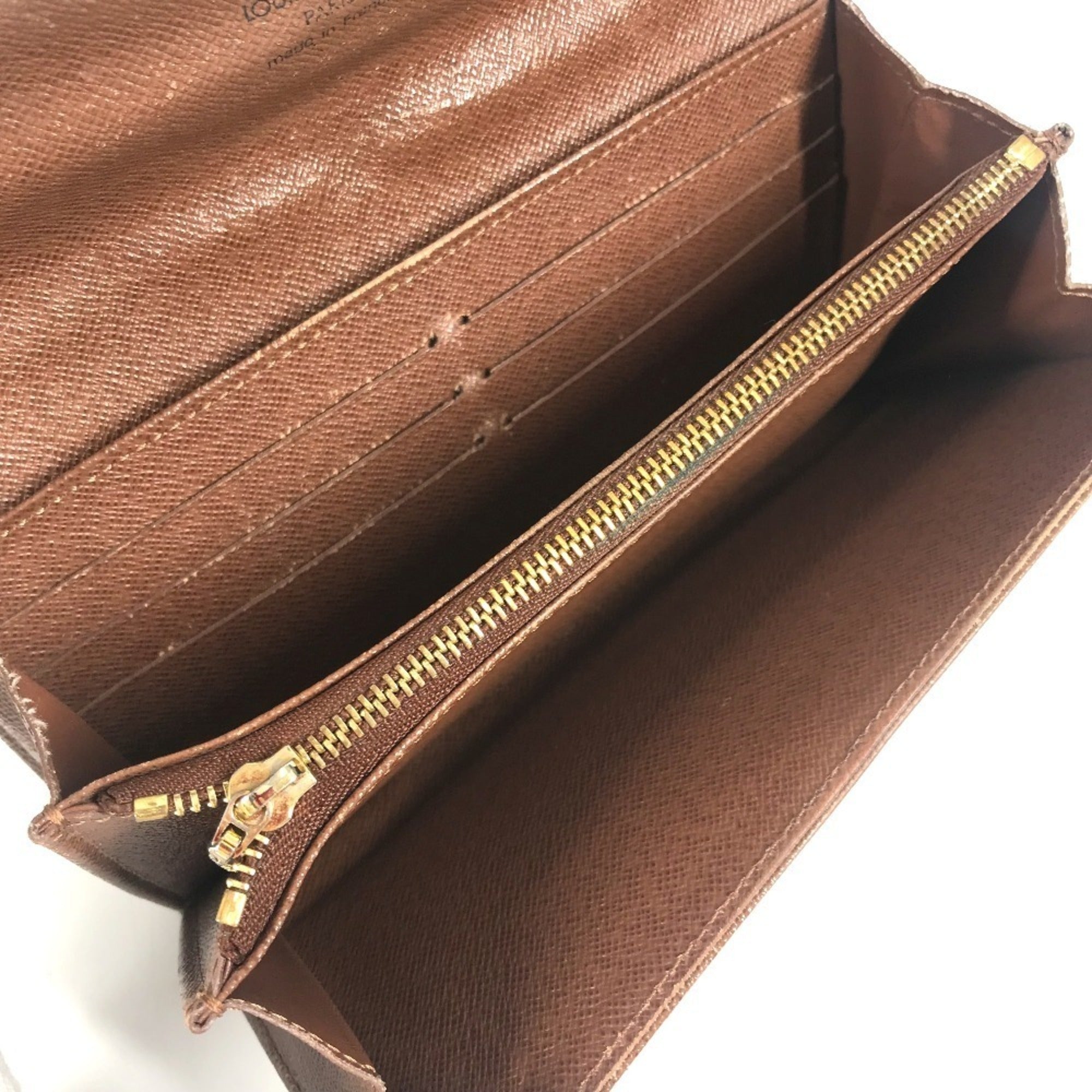 Louis Vuitton Brown Monogram Long Wallet (Bi-Fold) (Pre-Owned)