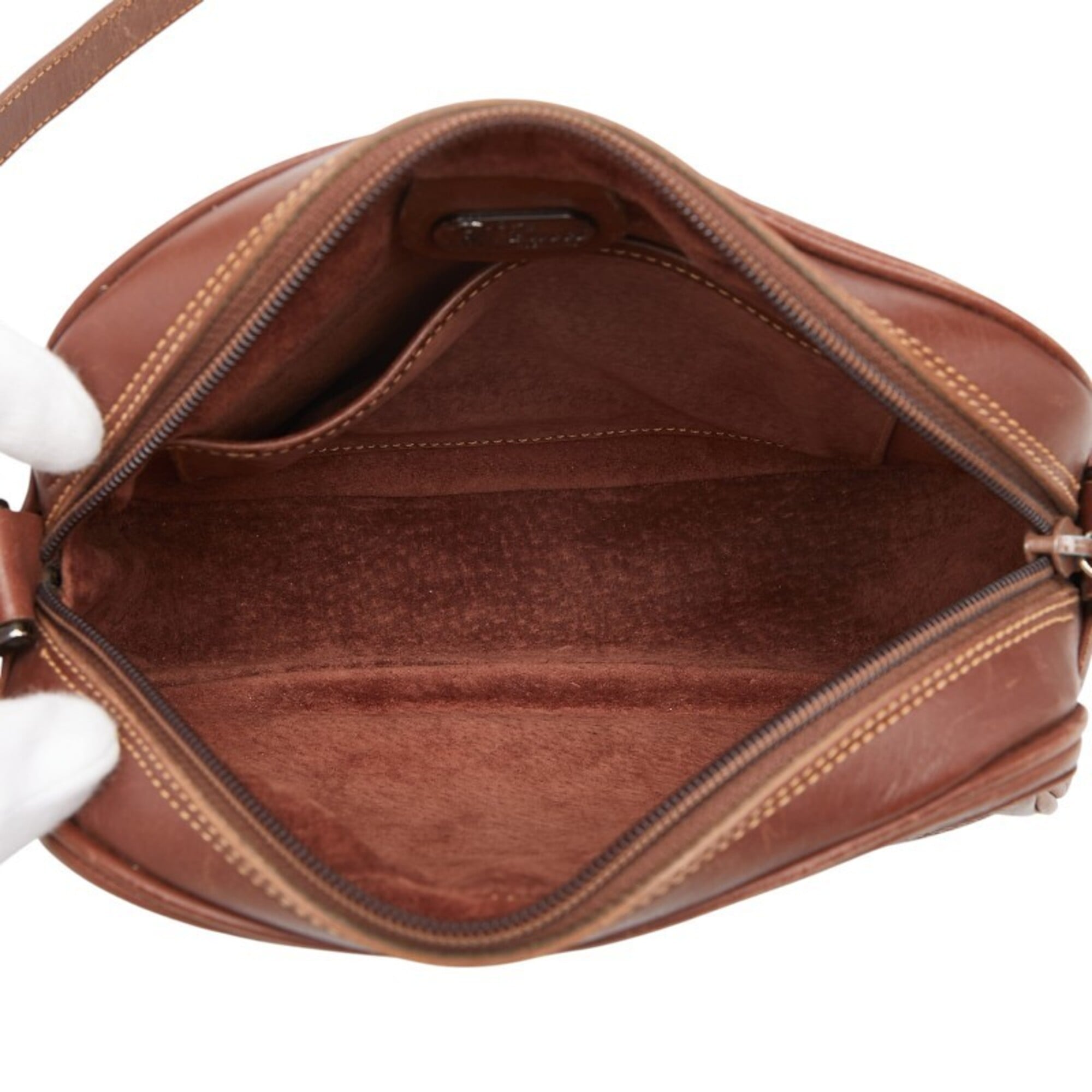 Gucci Brown Leather Shoulder Bag (Pre-Owned)