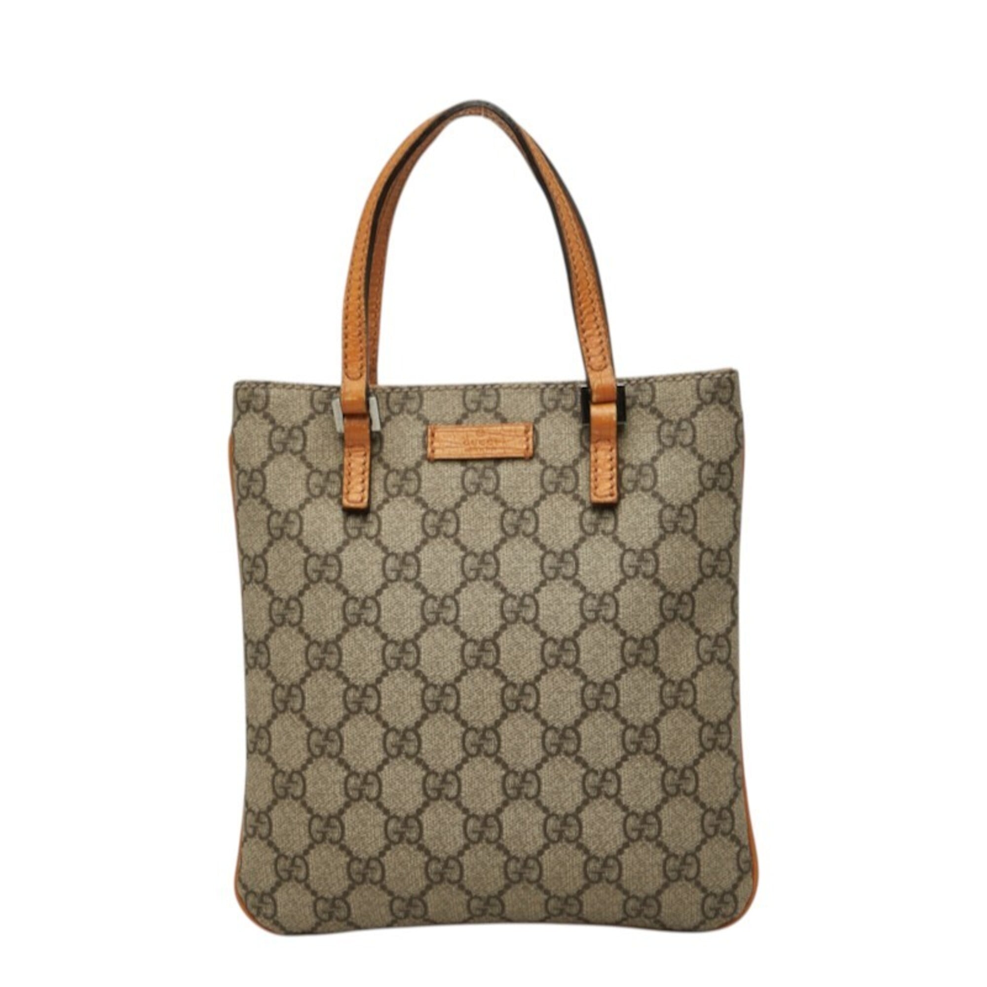 Gucci Beige Orange Pvc Leather Handbag (Pre-Owned)