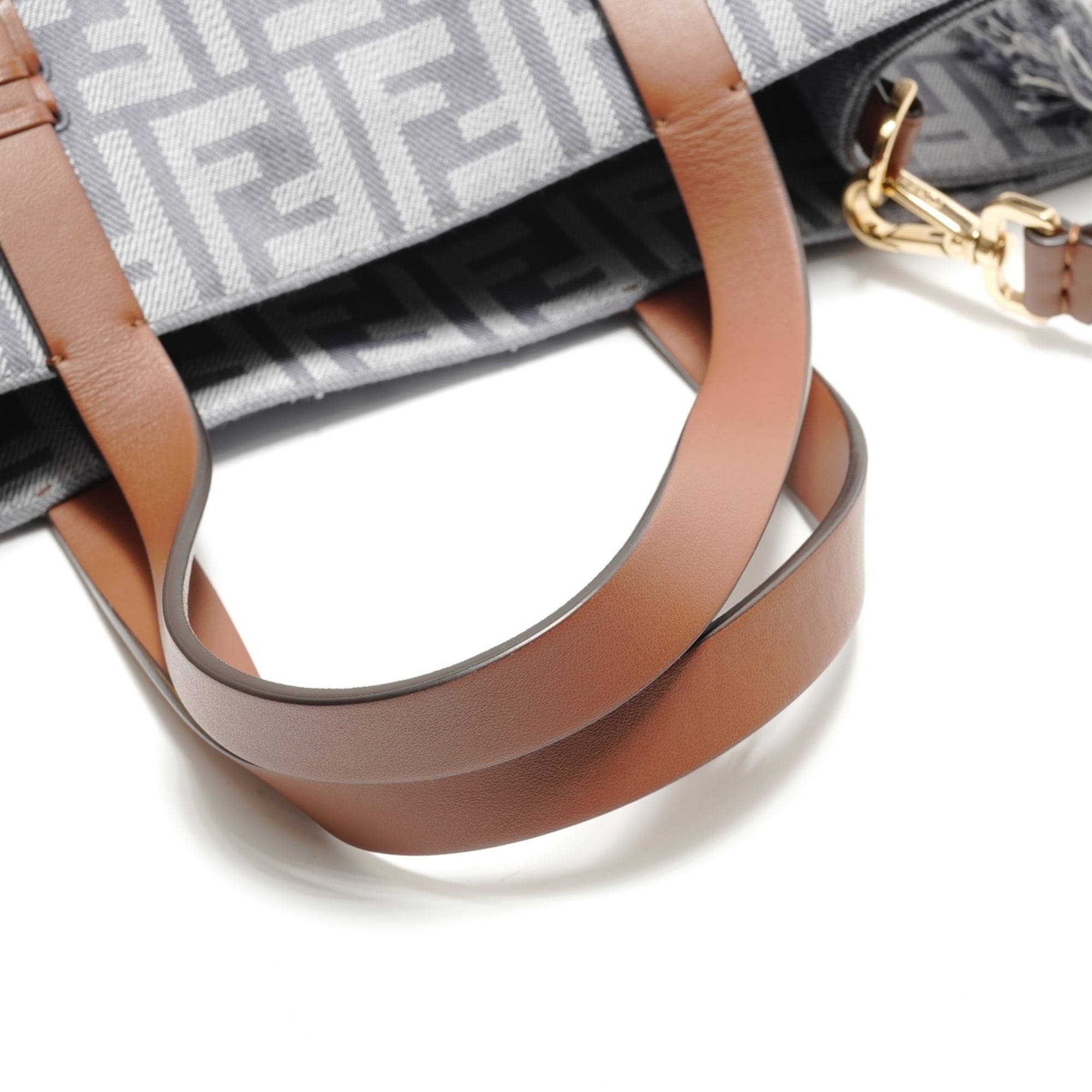 Fendi Gray Denim Tote Bag (Pre-Owned)