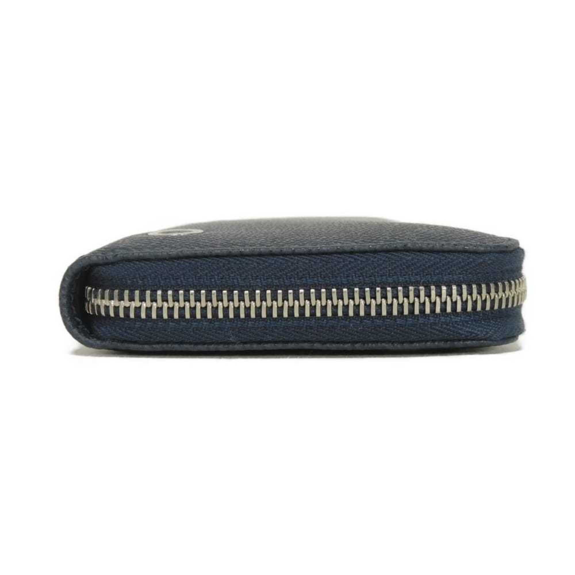 Bvlgari Blue Leather Long Wallet (Bi-Fold) (Pre-Owned)