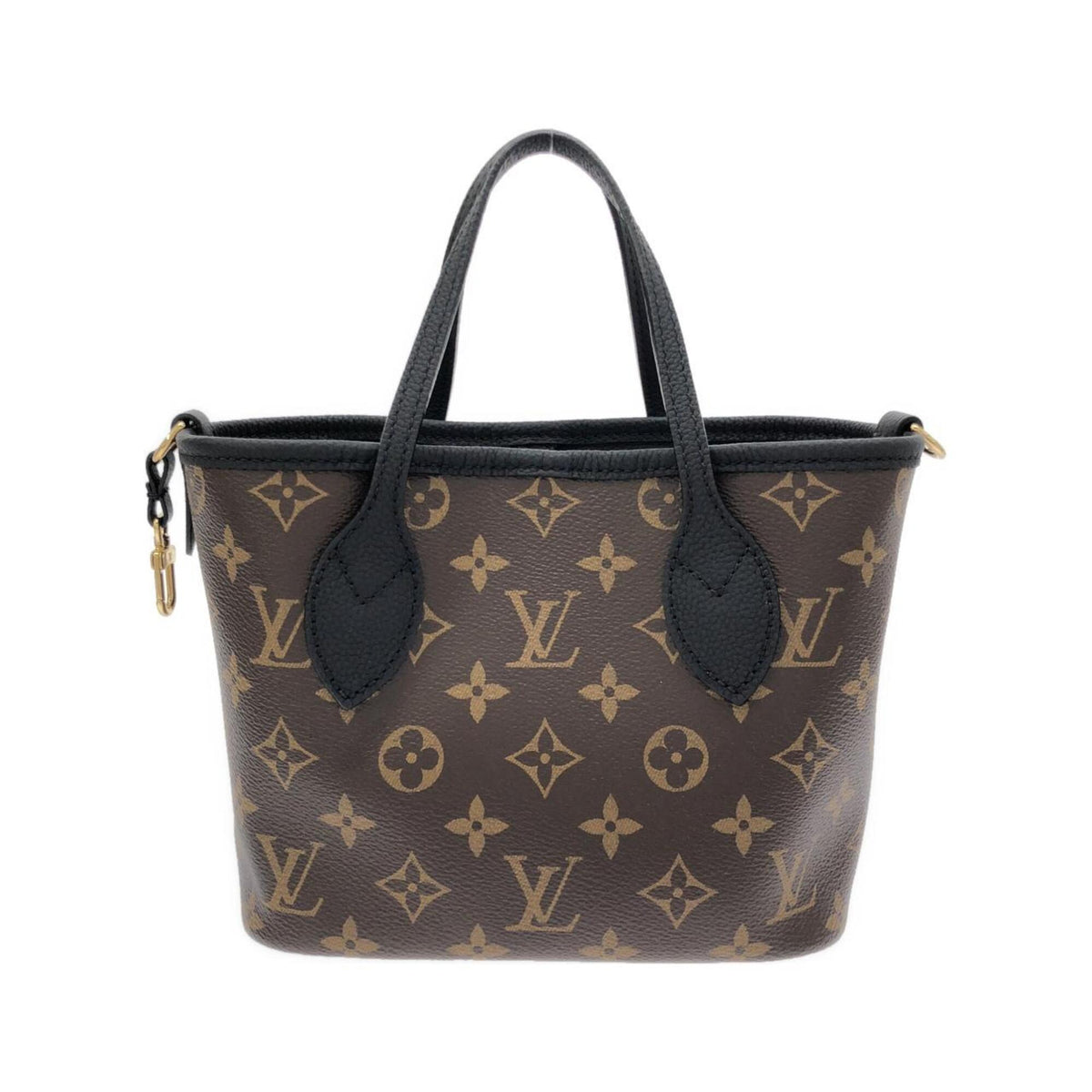 Louis Vuitton Black Marron Coated Canvas Leather Handbag Pouch (Pre-Owned)