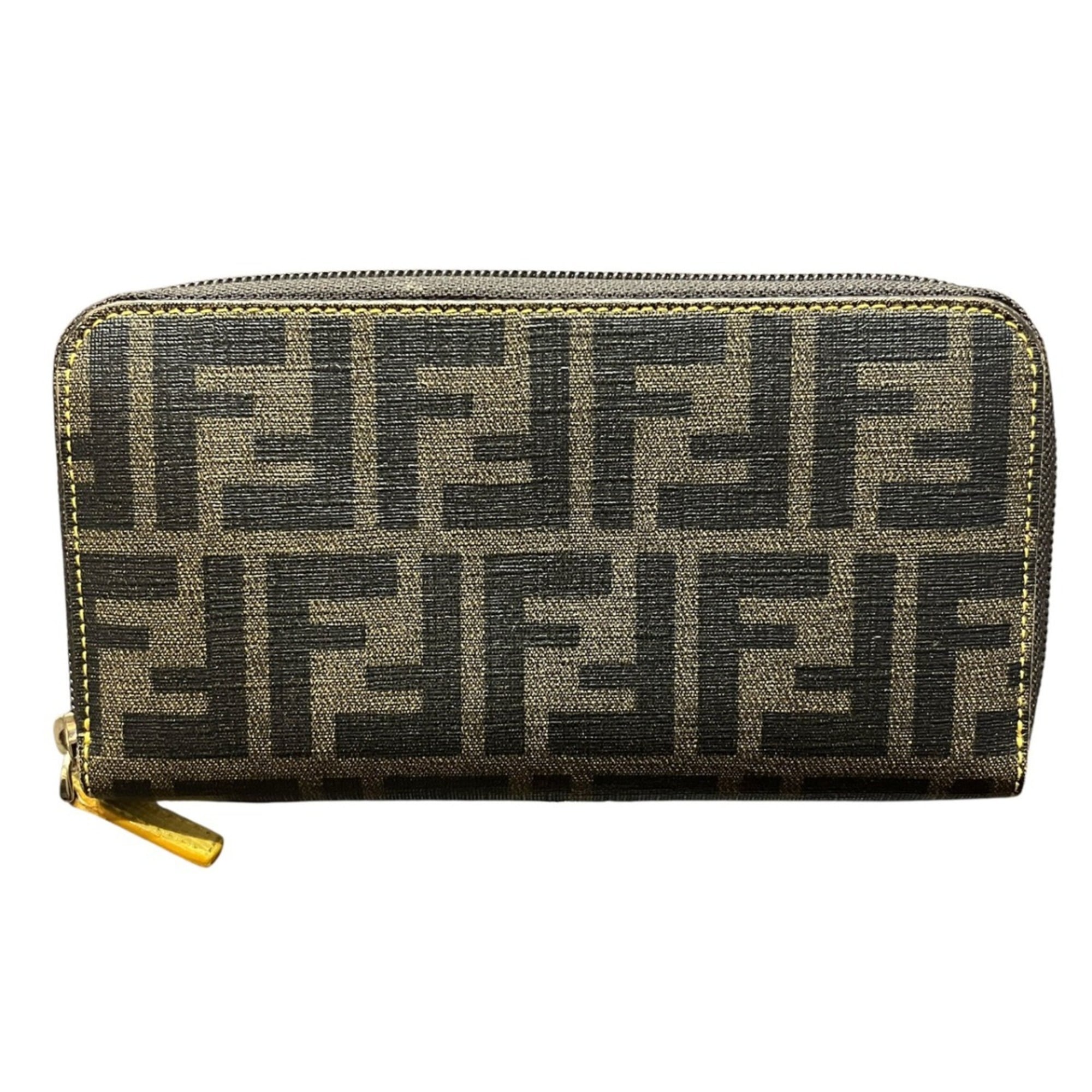 Fendi Zucca Brown Pvc Long Wallet (Bi-Fold) (Pre-Owned)