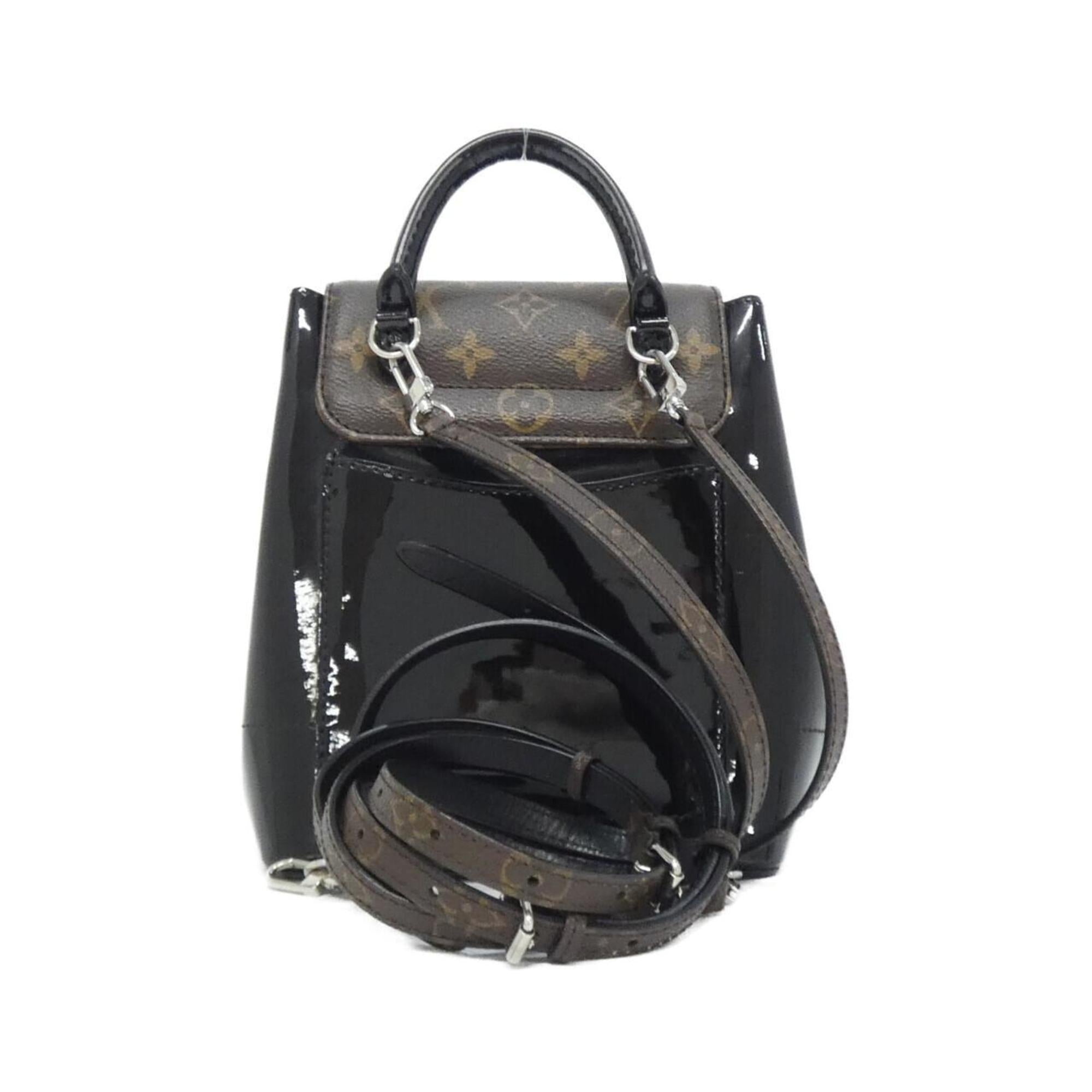 Louis Vuitton Monogram Vernis Black Coated Canvas Leather Backpack (Pre-Owned)