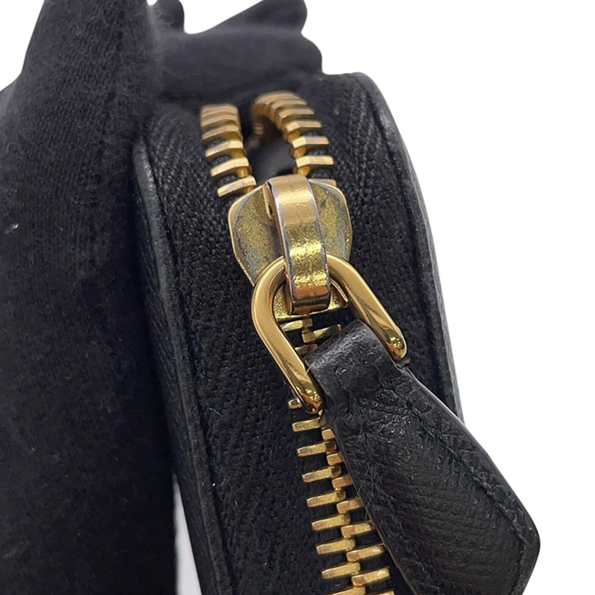 Prada Black Saffiano Triangle Long Wallet (Bi-Fold) (Pre-Owned)