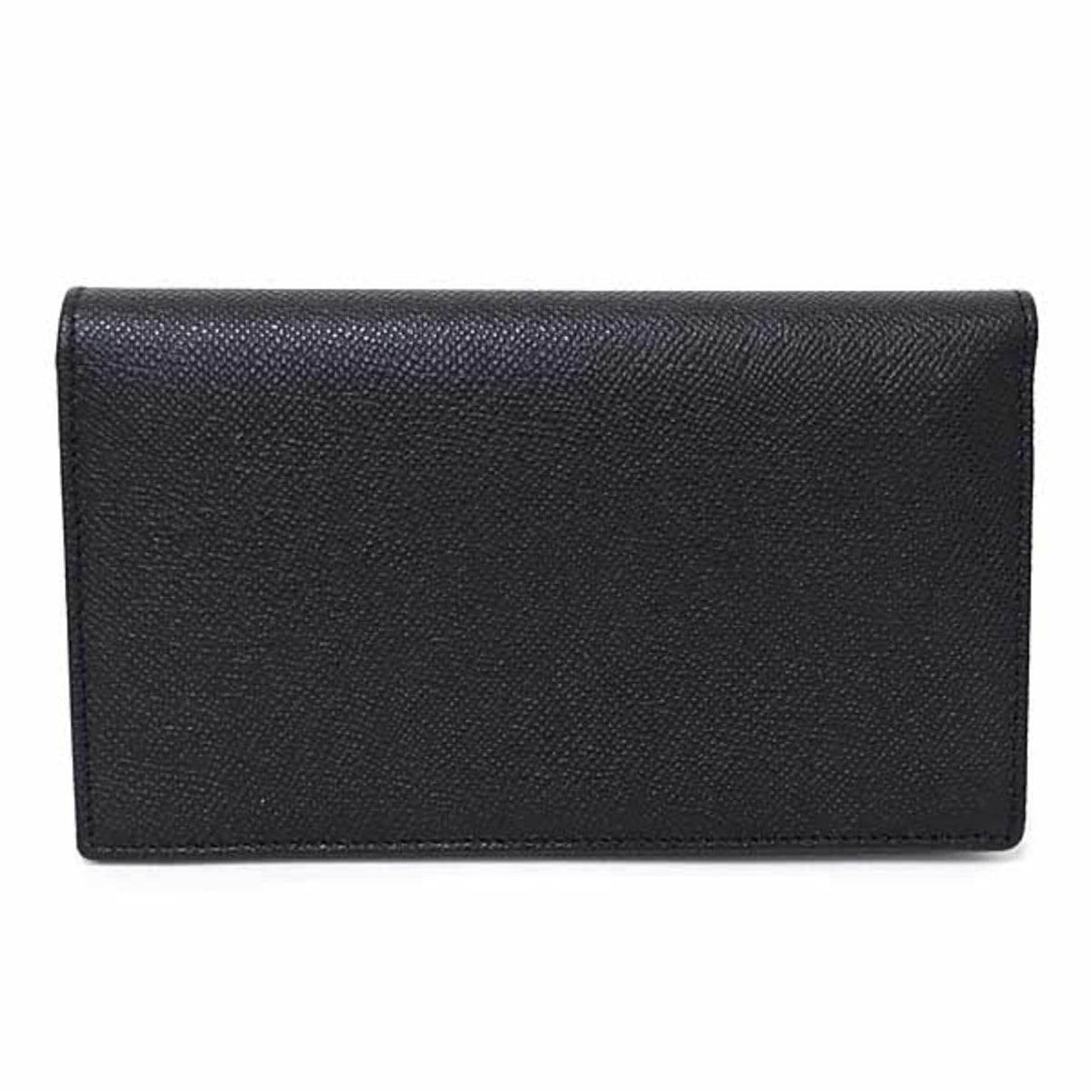 Bvlgari Bvlgari Bvlgari Black Blue Leather Long Wallet (Bi-Fold) (Pre-Owned)