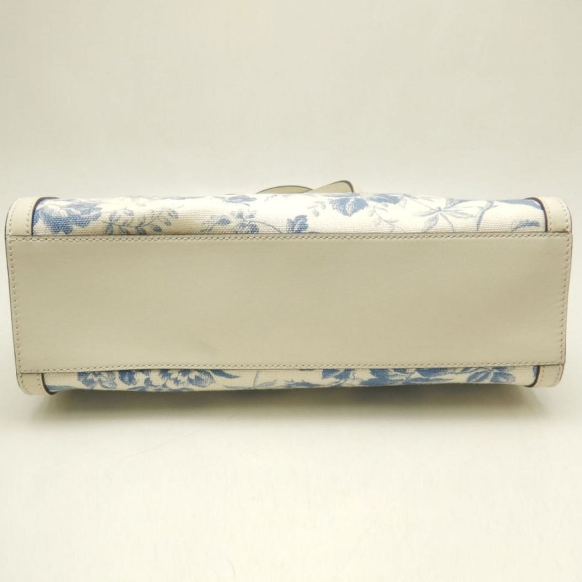 Gucci Blue Ivory Canvas Tote Bag (Pre-Owned)