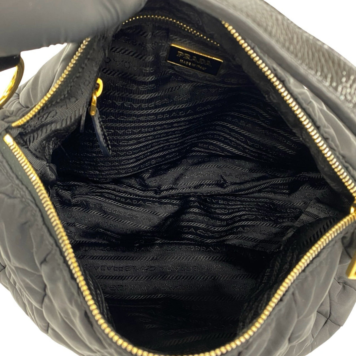 Prada Black Nylon Handbag Shoulder Bag (Pre-Owned)