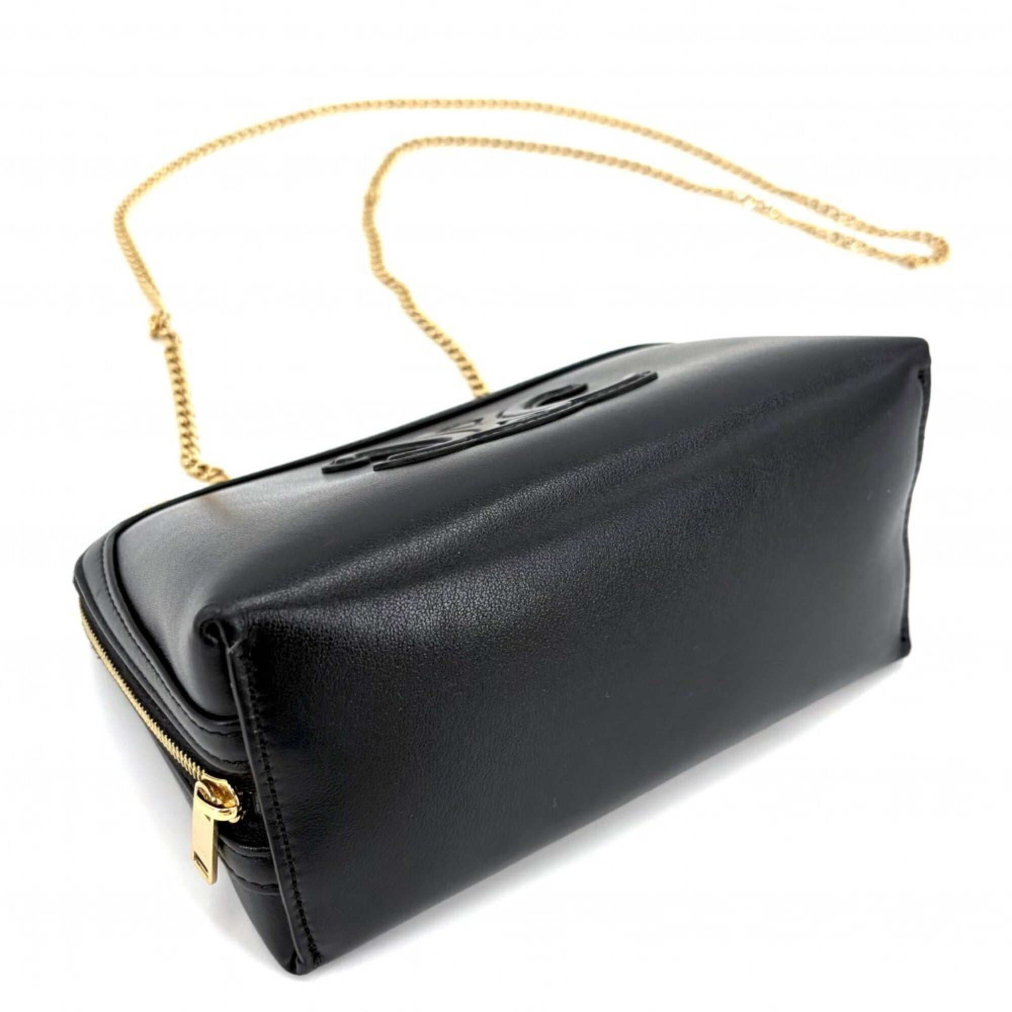 Celine Black Leather Pochette Shoulder Bag (Pre-Owned)