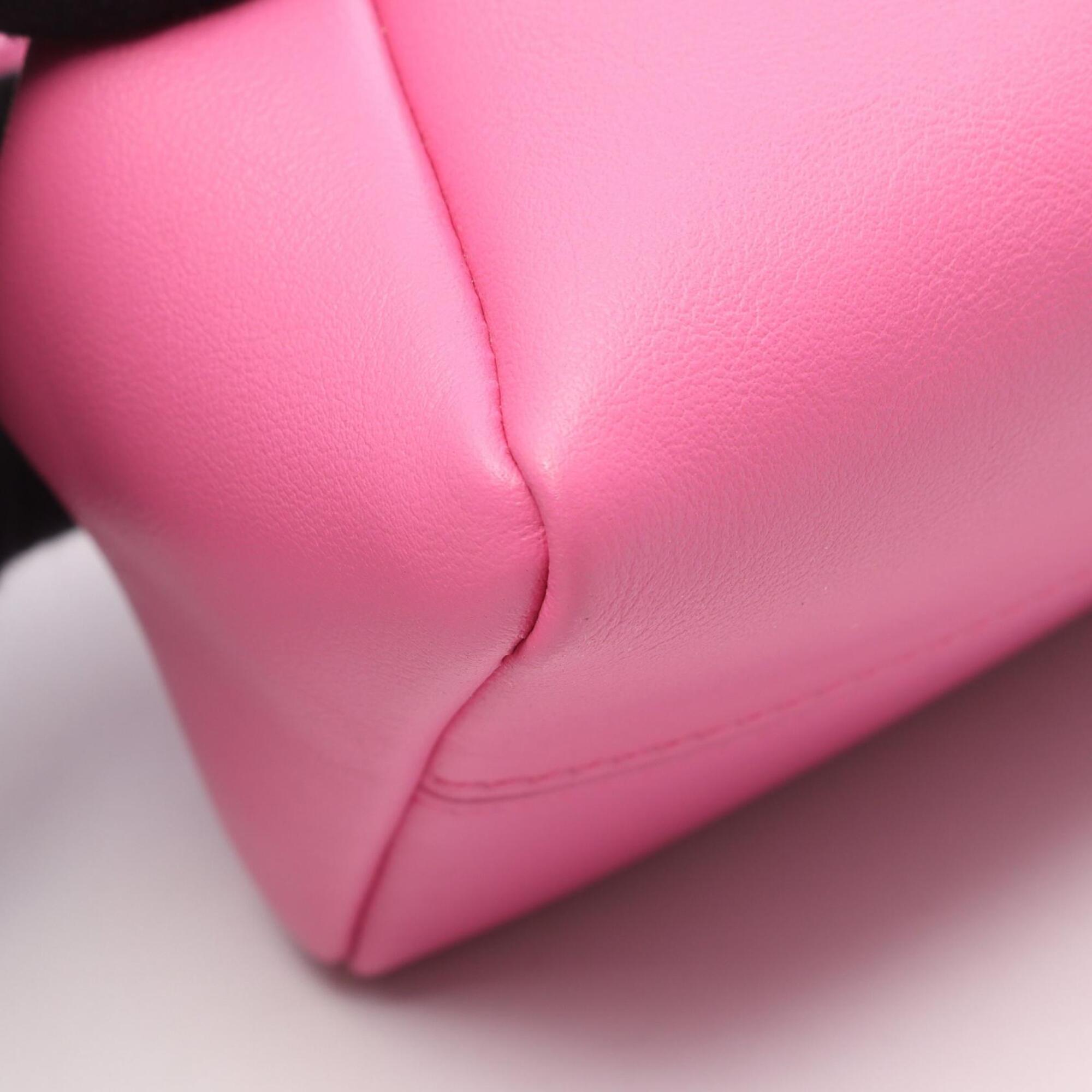 Bvlgari Pink Leather Handbag Shoulder Bag (Pre-Owned)