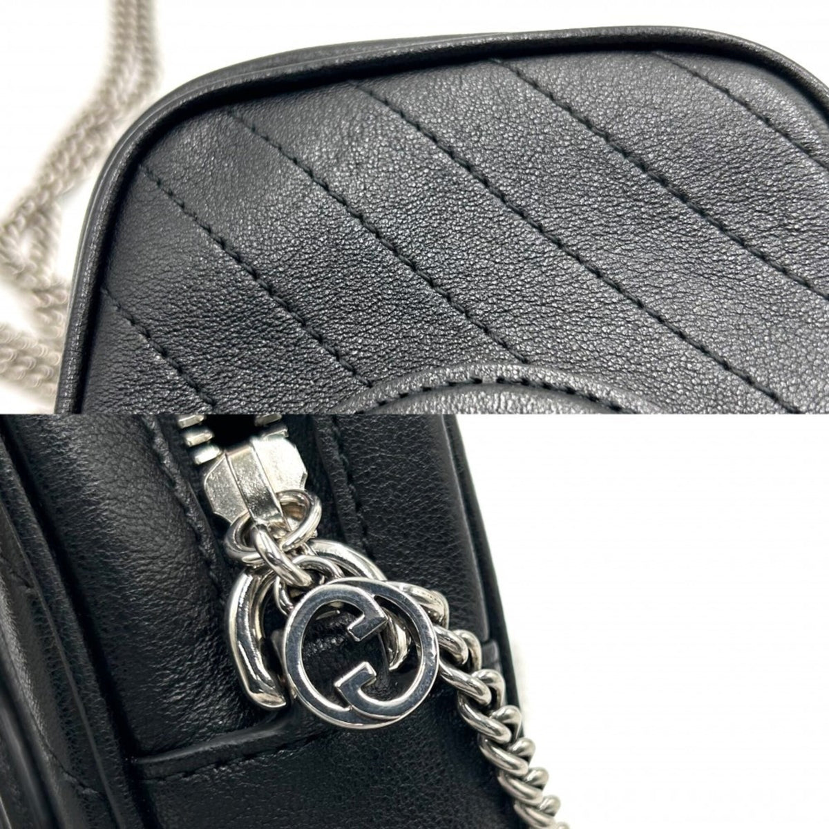 Gucci Black Leather Pochette Shoulder Bag (Pre-Owned)