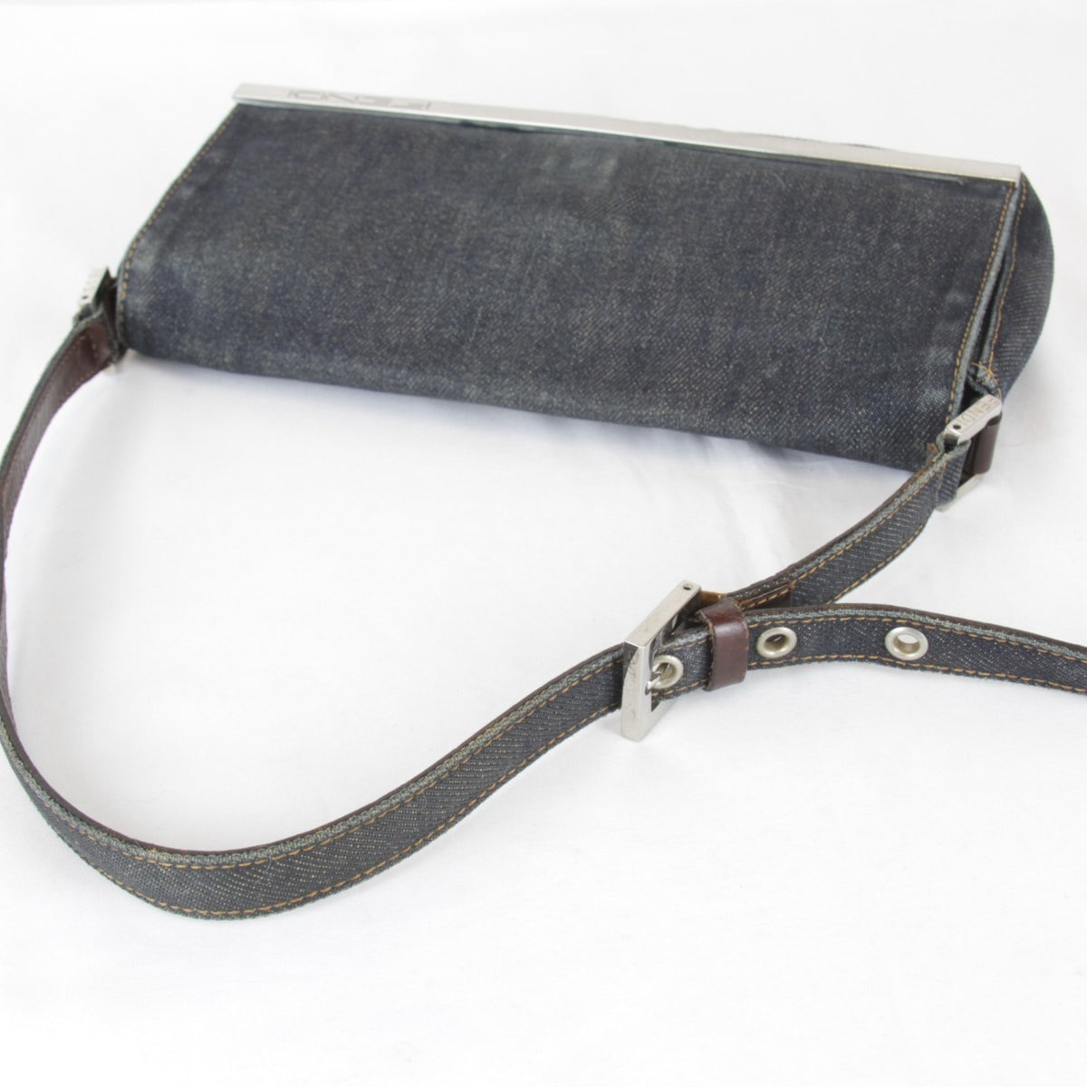 Fendi Navy Denim Shoulder Bag (Pre-Owned)