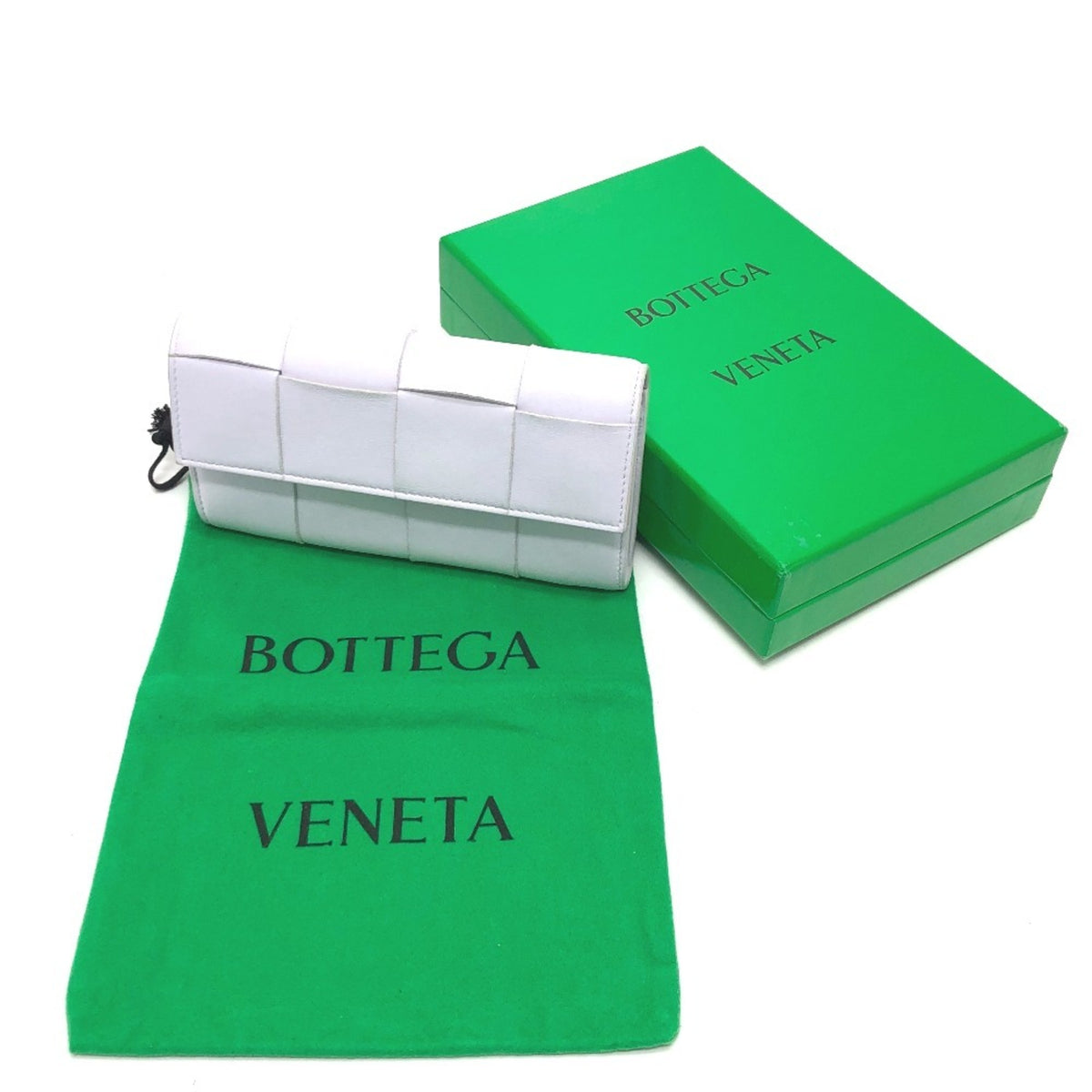 Bottega Veneta Purple Leather Long Wallet (Bi-Fold) (Pre-Owned)