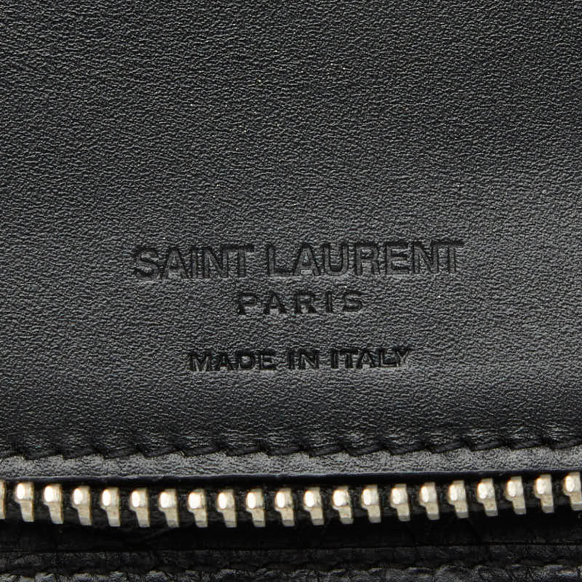 Saint Laurent Black Leather Long Wallet (Bi-Fold) (Pre-Owned)