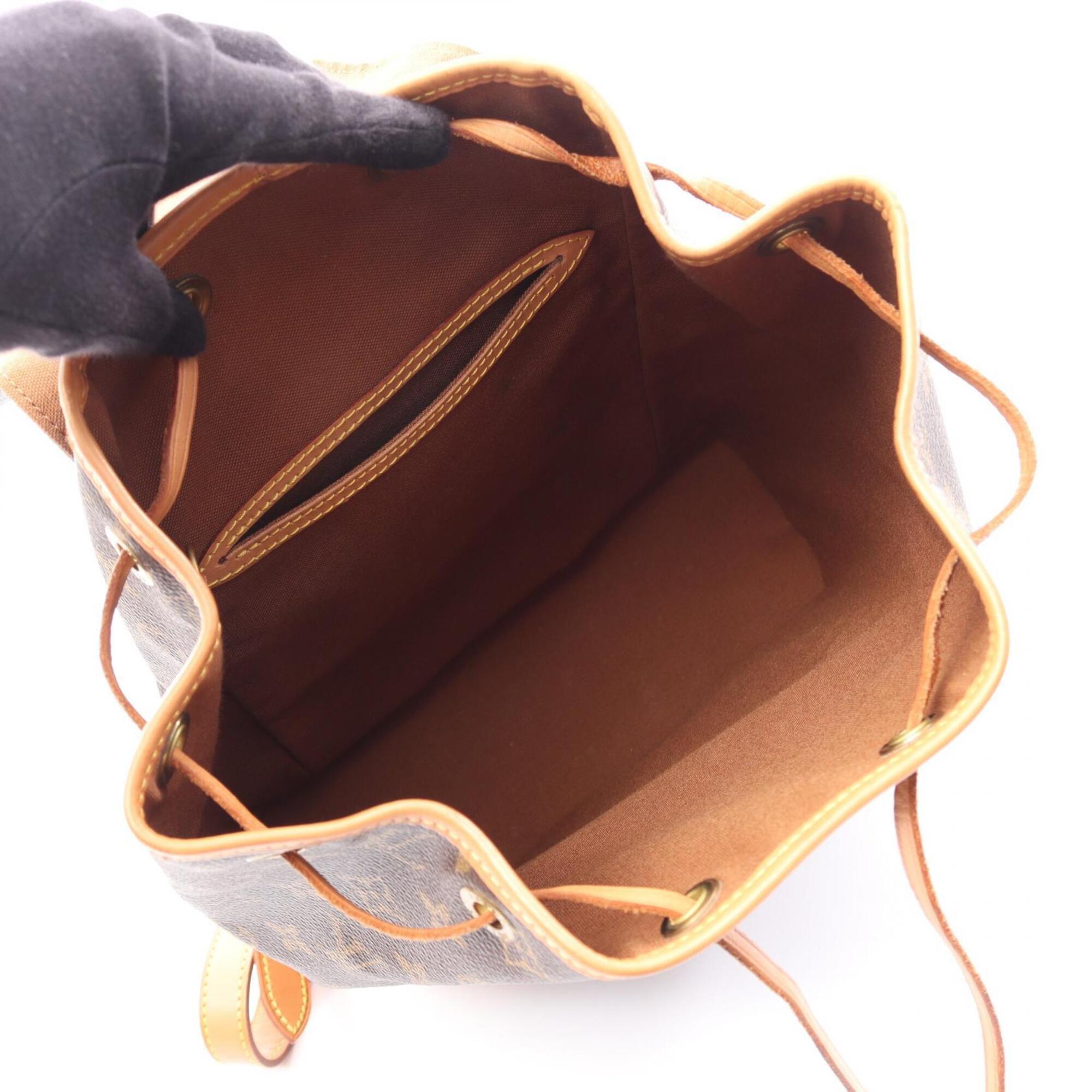 Louis Vuitton Brown Pvc Leather Backpack Handbag (Pre-Owned)