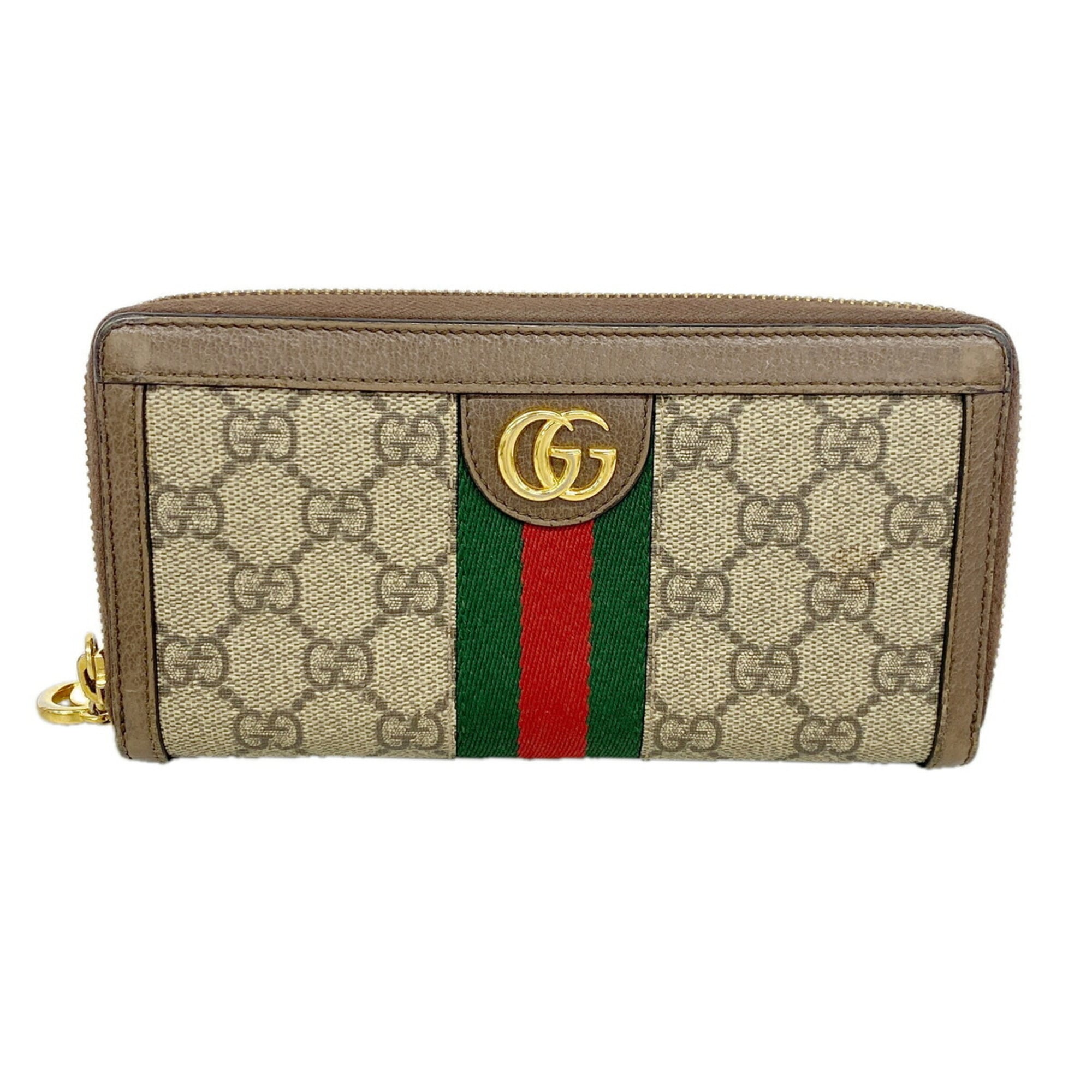 Gucci Brown Pvc Long Wallet (Bi-Fold) (Pre-Owned)
