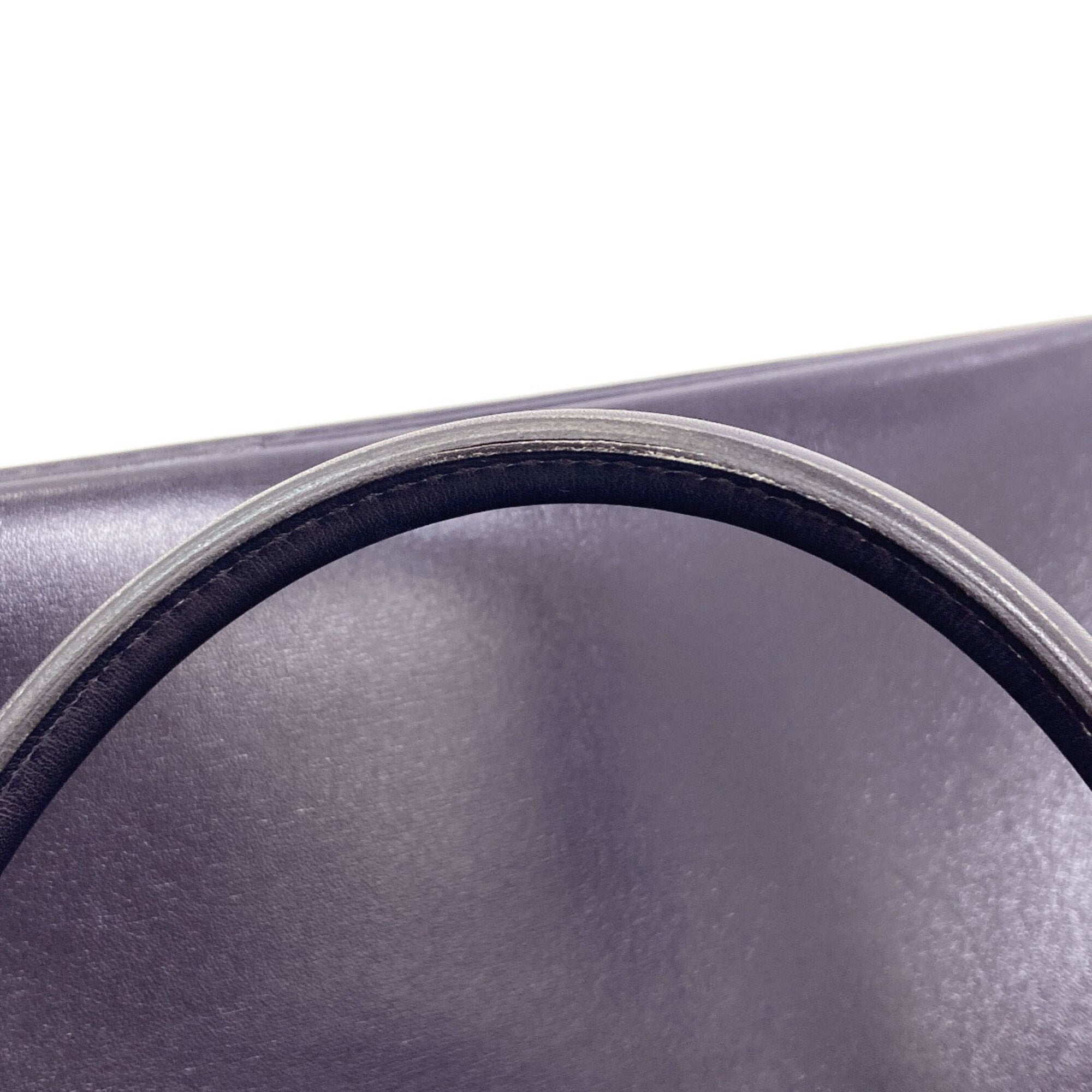 Hermes Dark Blue Box Calf Leather Handbag (Pre-Owned)