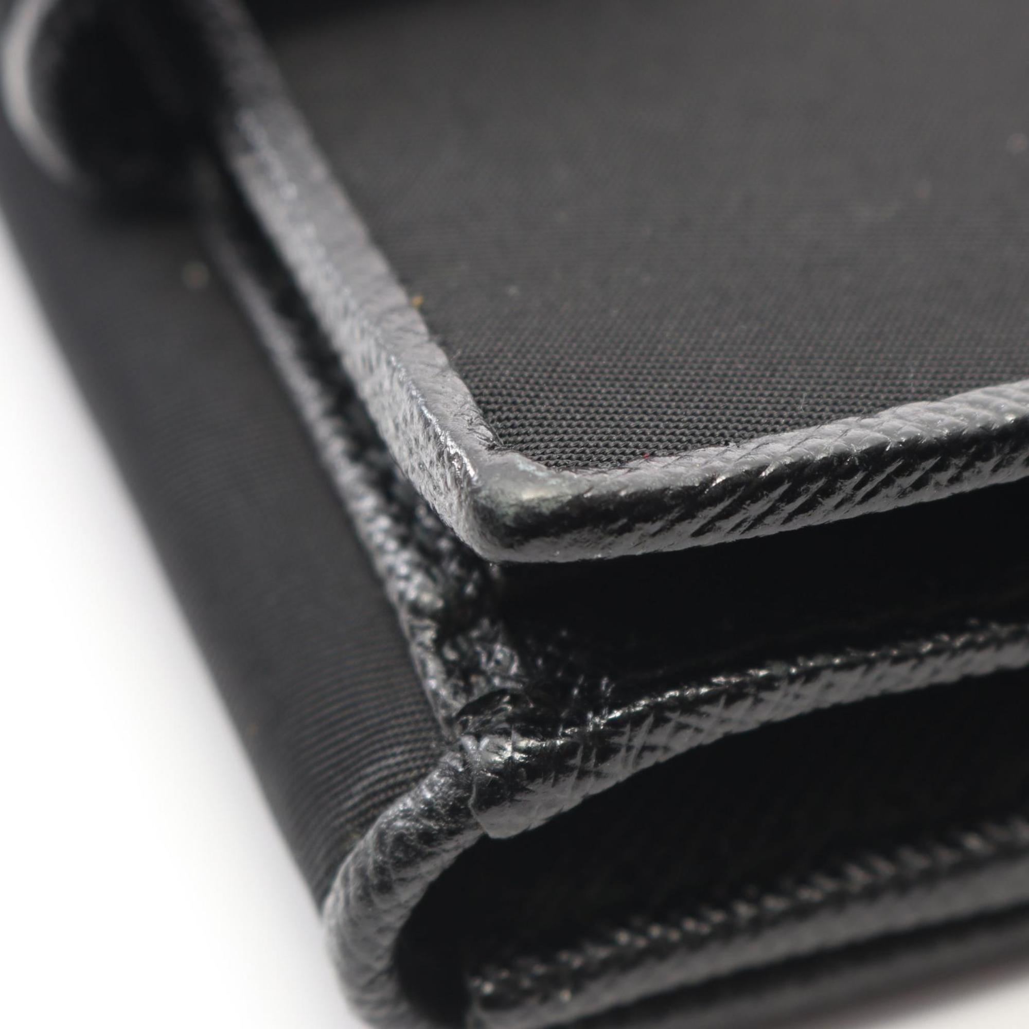 Prada Black Tessuto Saffiano Wallet (Bi-Fold) (Pre-Owned)