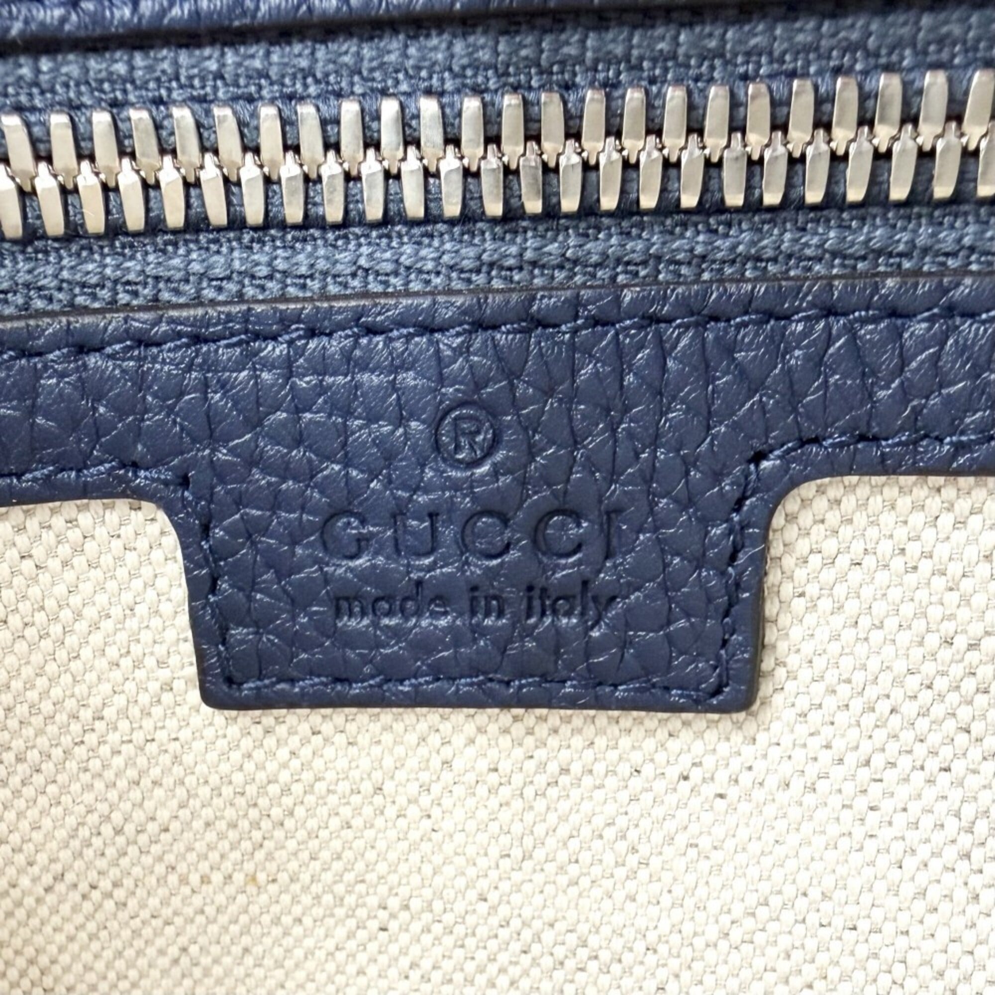 Gucci Blue Leather Clutch Bag Shoulder Bag (Pre-Owned)