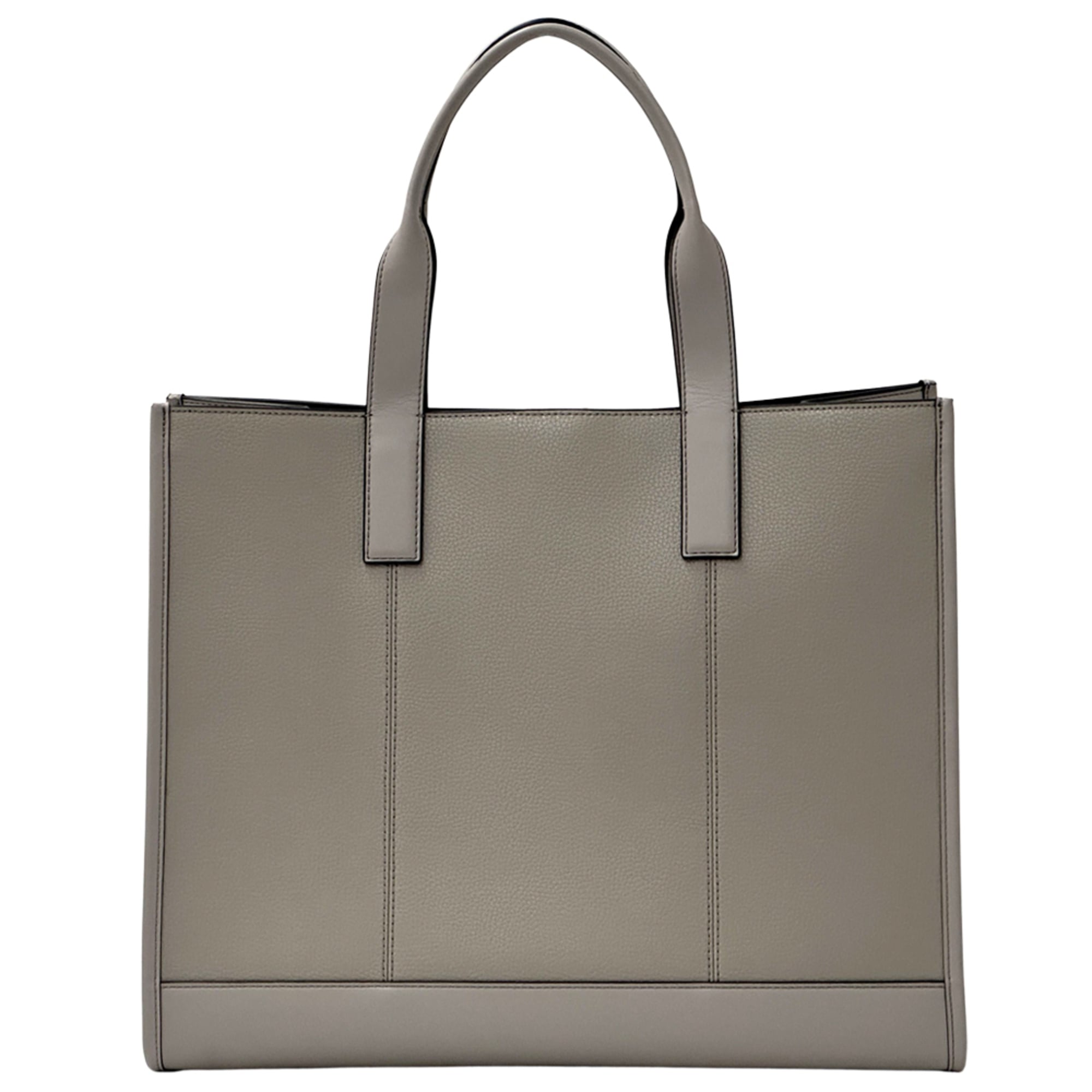 Michael Kors Gray Leather Handbag Tote Bag (Pre-Owned)