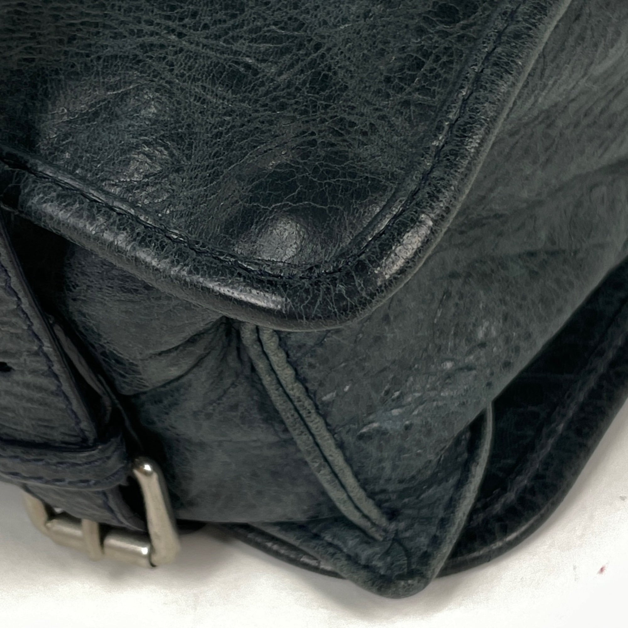 Balenciaga Navy Leather Shoulder Bag (Pre-Owned)