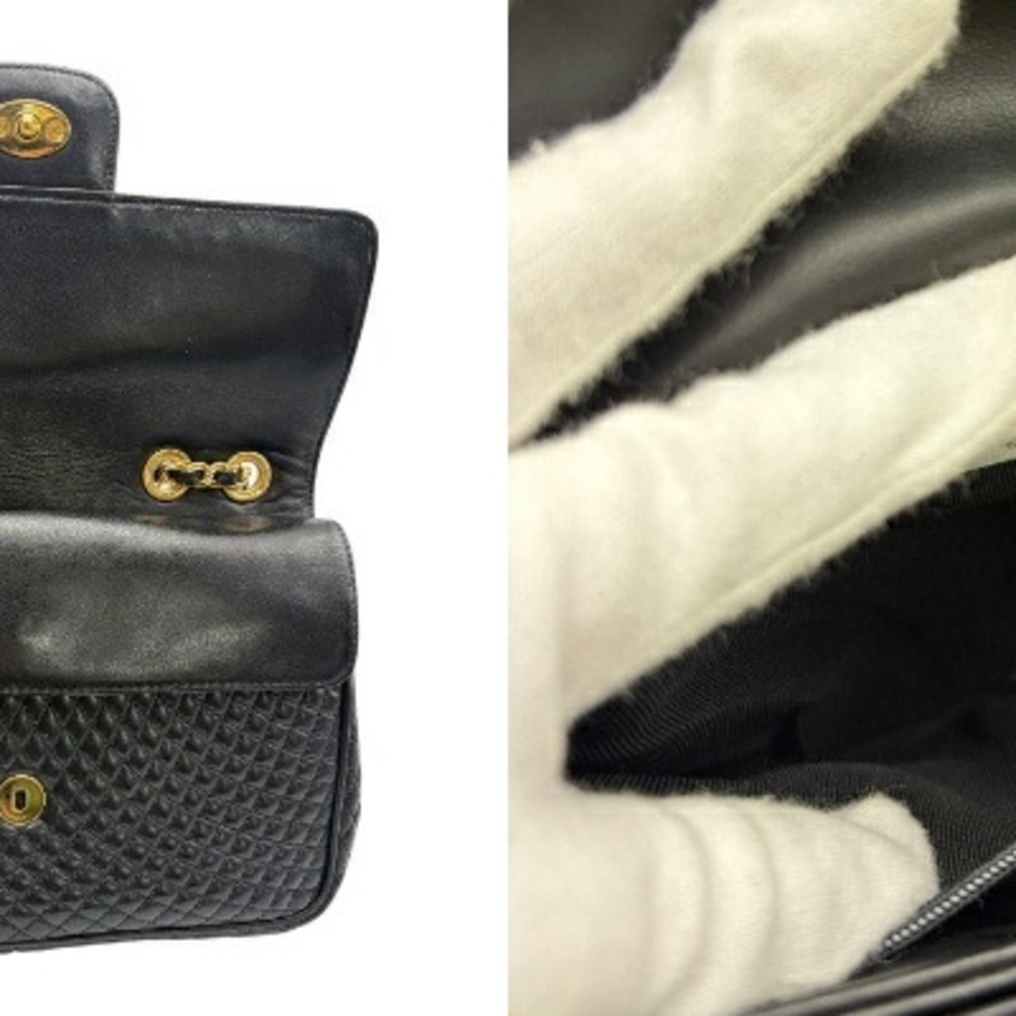 Bally Black Leather Shoulder Bag (Pre-Owned)