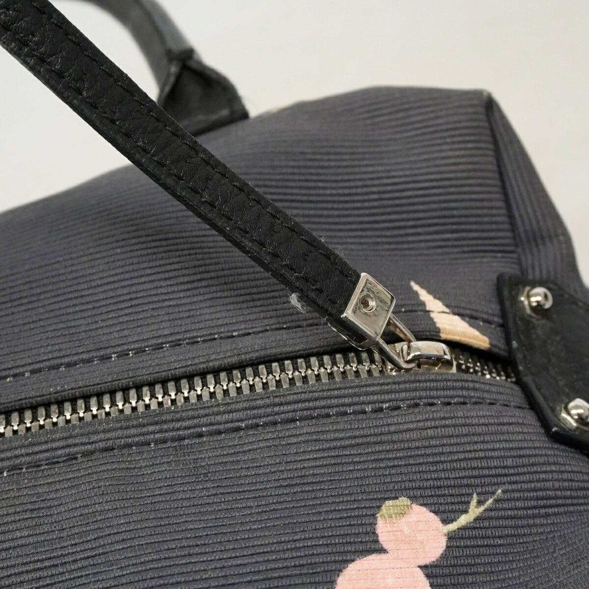 Salvatore Ferragamo Black Canvas Handbag (Pre-Owned)
