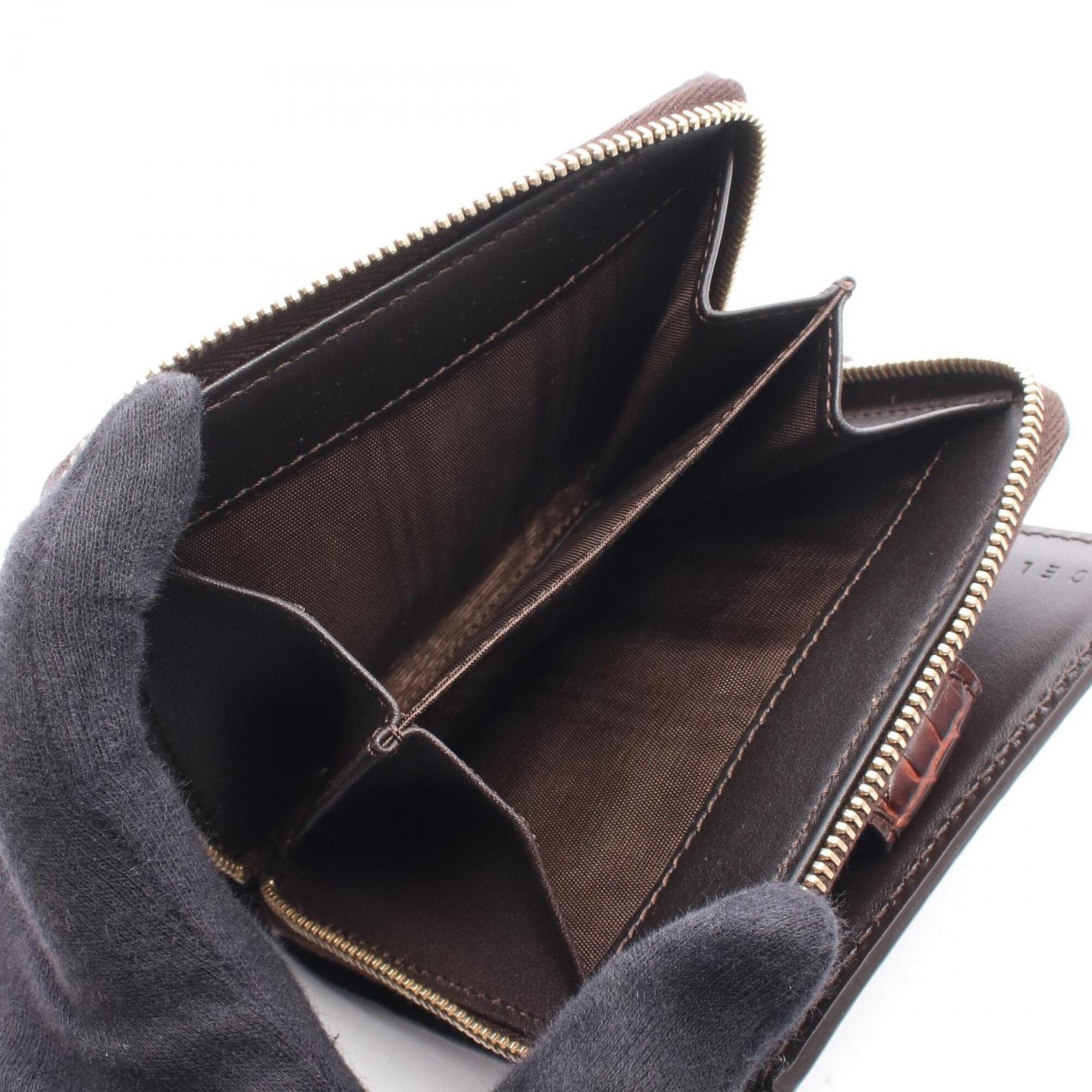 Celine Brown Canvas Leather Wallet (Bi-Fold) (Pre-Owned)