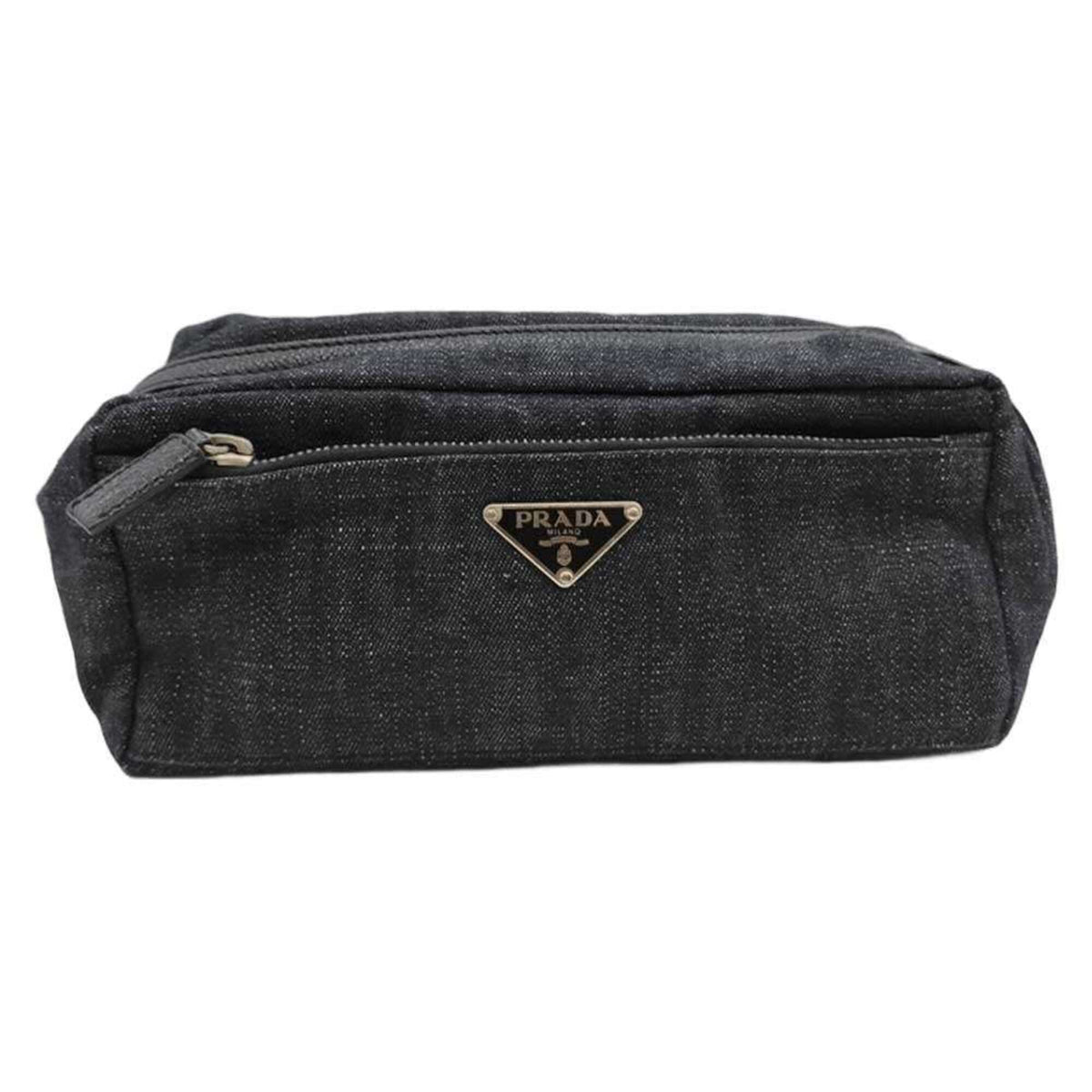 Prada Navy Denim Pouch (Pre-Owned)