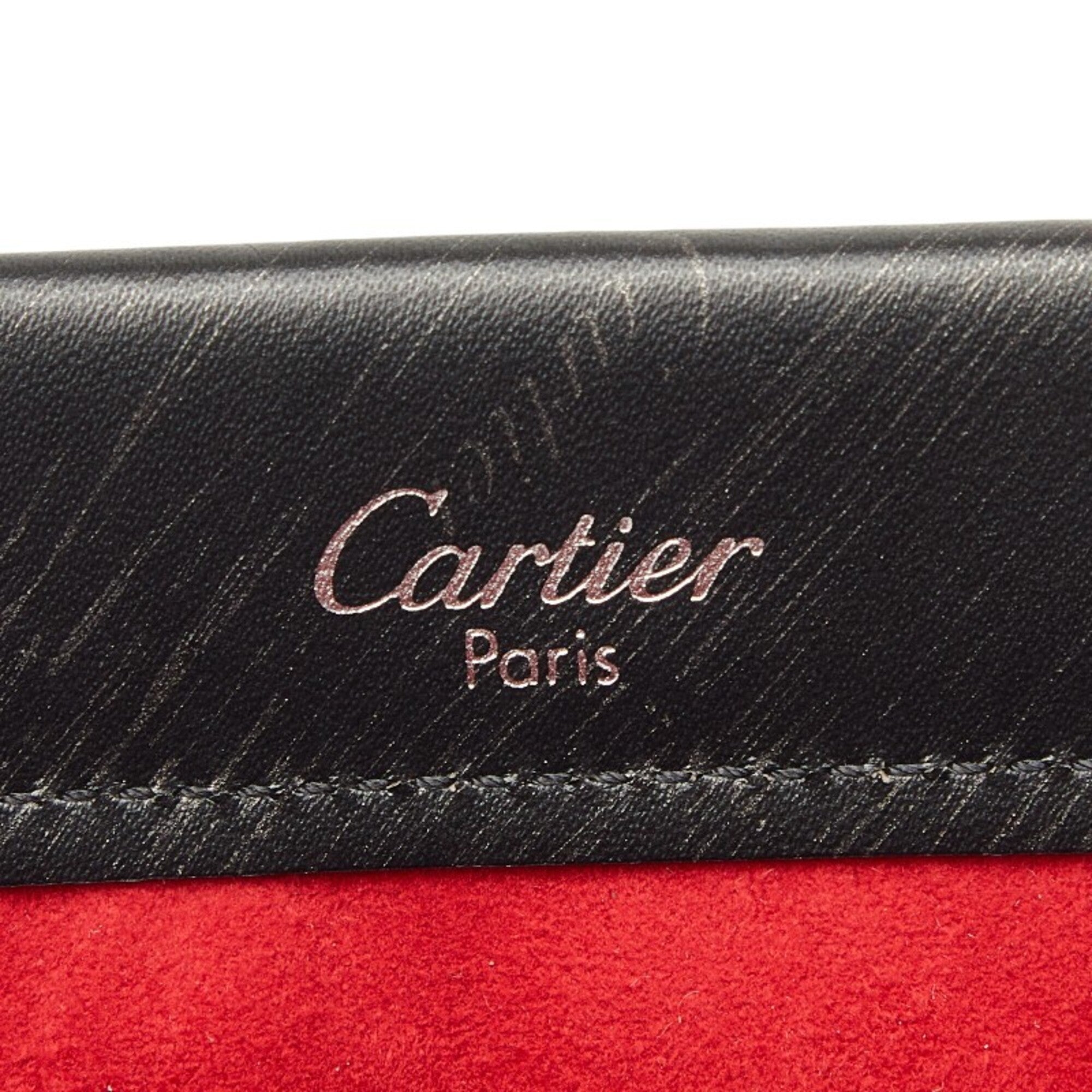 Cartier Black Leather Handbag (Pre-Owned)