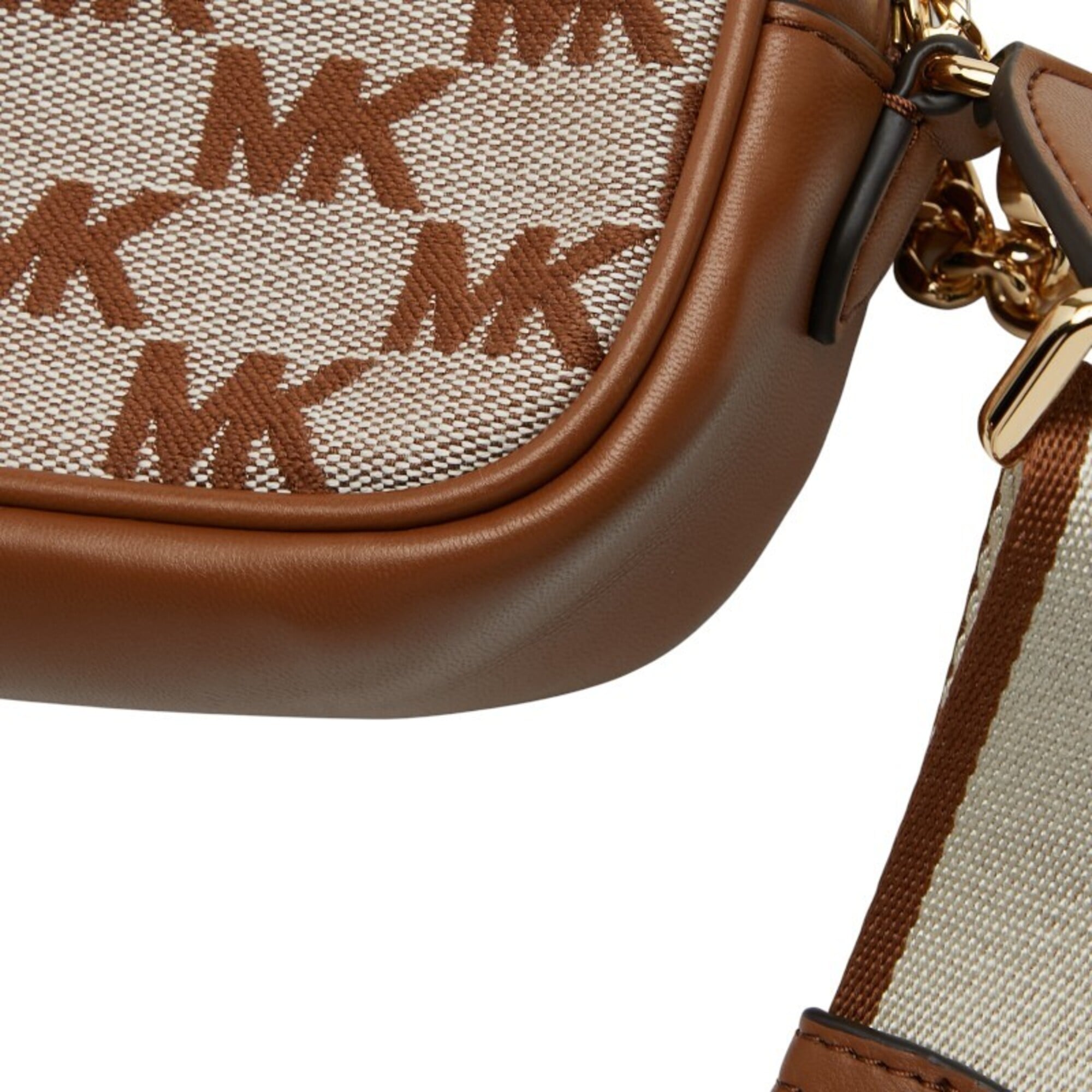 Michael Kors Brown Canvas Leather Pouch Shoulder Bag (Pre-Owned)
