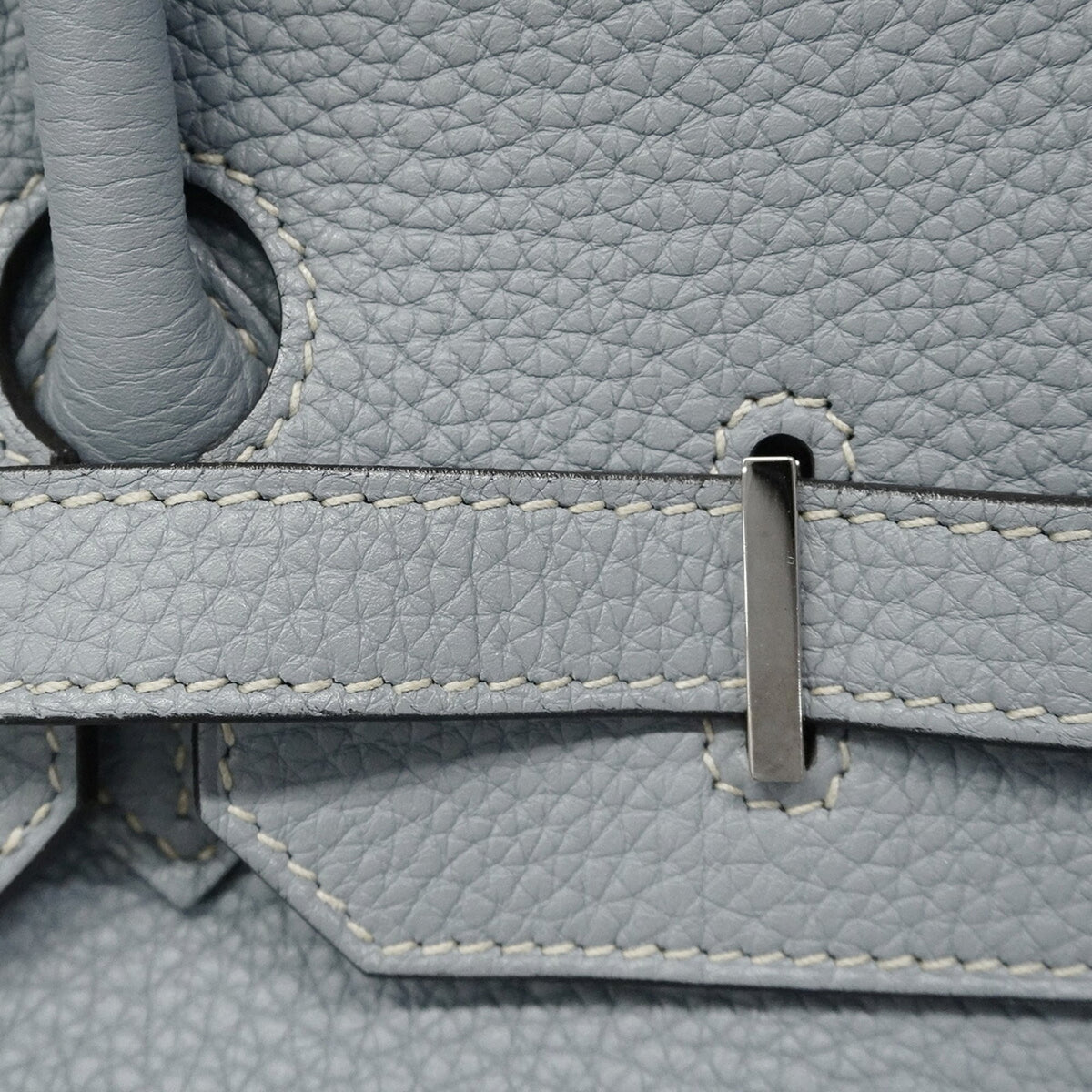 Hermes Blue Lin Togo Leather Handbag (Pre-Owned)