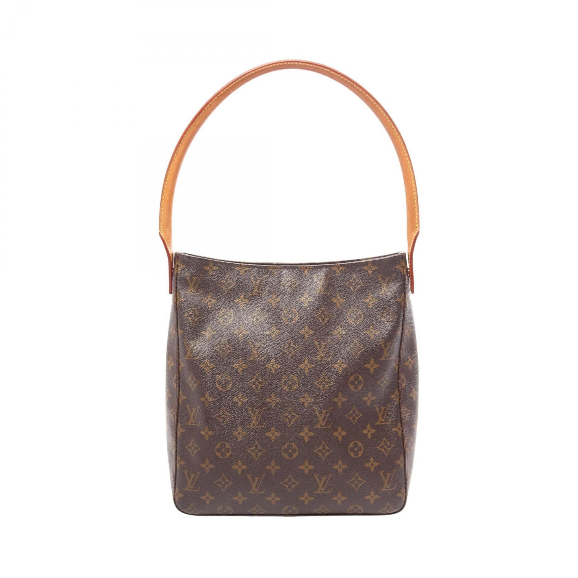 Louis Vuitton Brown Coated Canvas Pvc Monogram Leather Handbag Shoulder Bag (Pre-Owned)