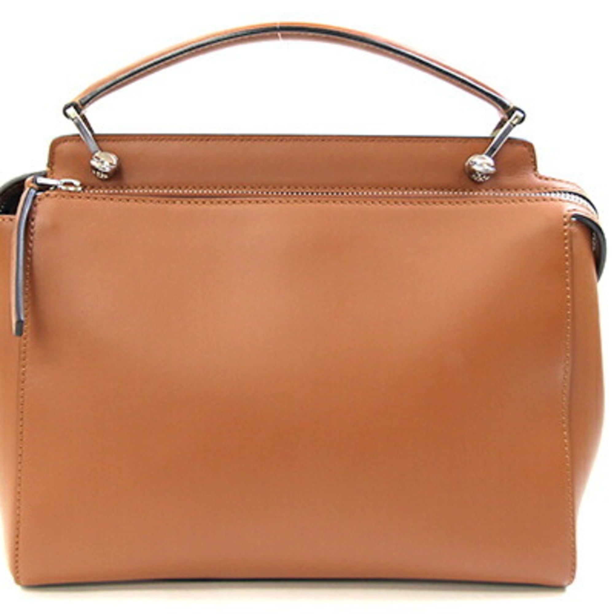 Fendi Brown Leather Handbag Pouch Shoulder Bag (Pre-Owned)