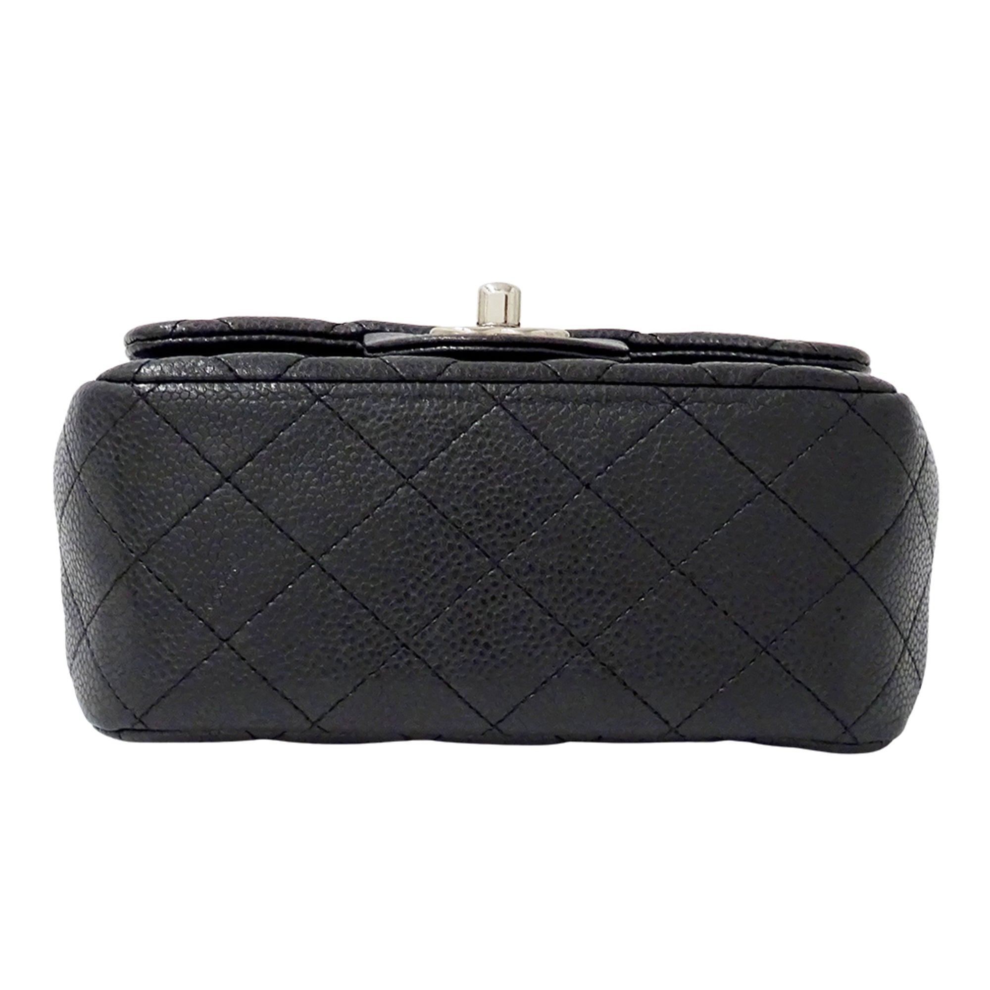 Chanel Black Grained Calfskin Handbag Shoulder Bag (Pre-Owned)