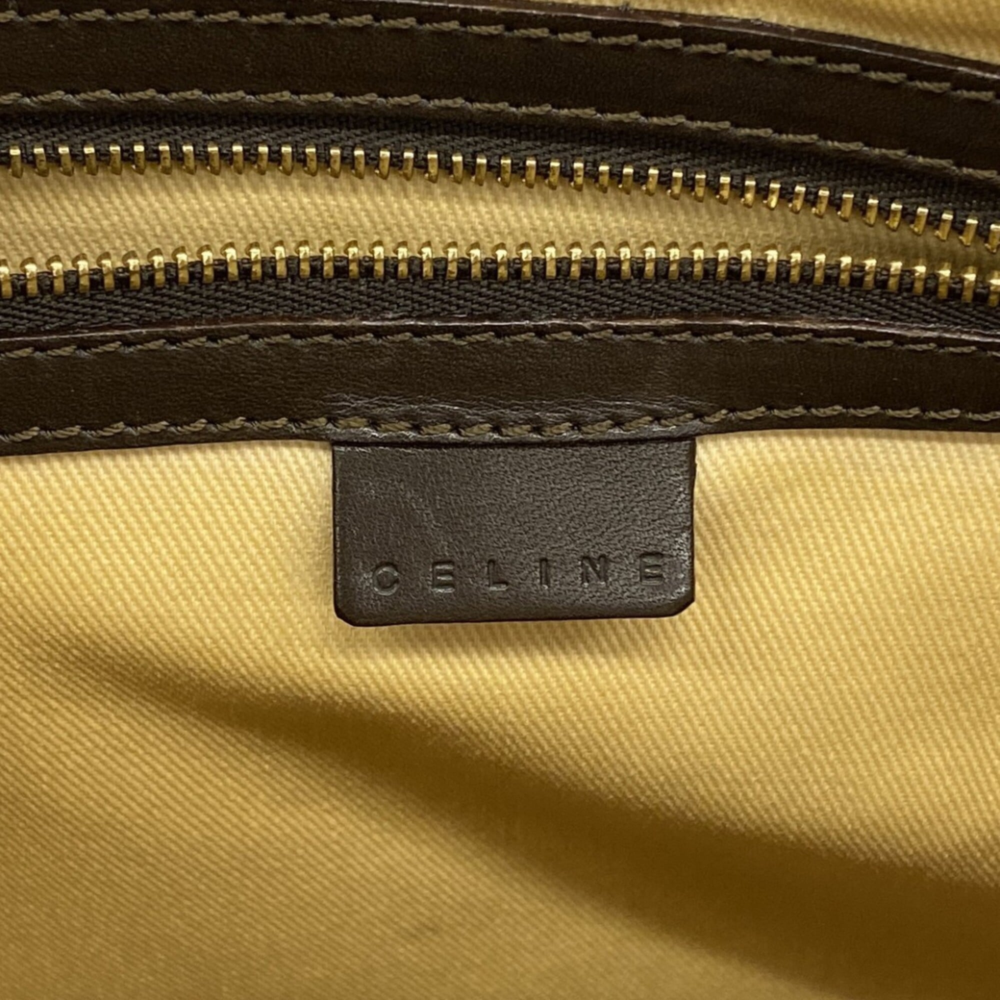 Celine Dark Brown Canvas Tote Bag (Pre-Owned)