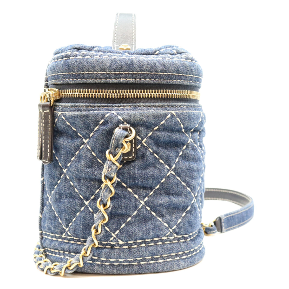 Chanel Gold Denim Shoulder Bag (Pre-Owned)
