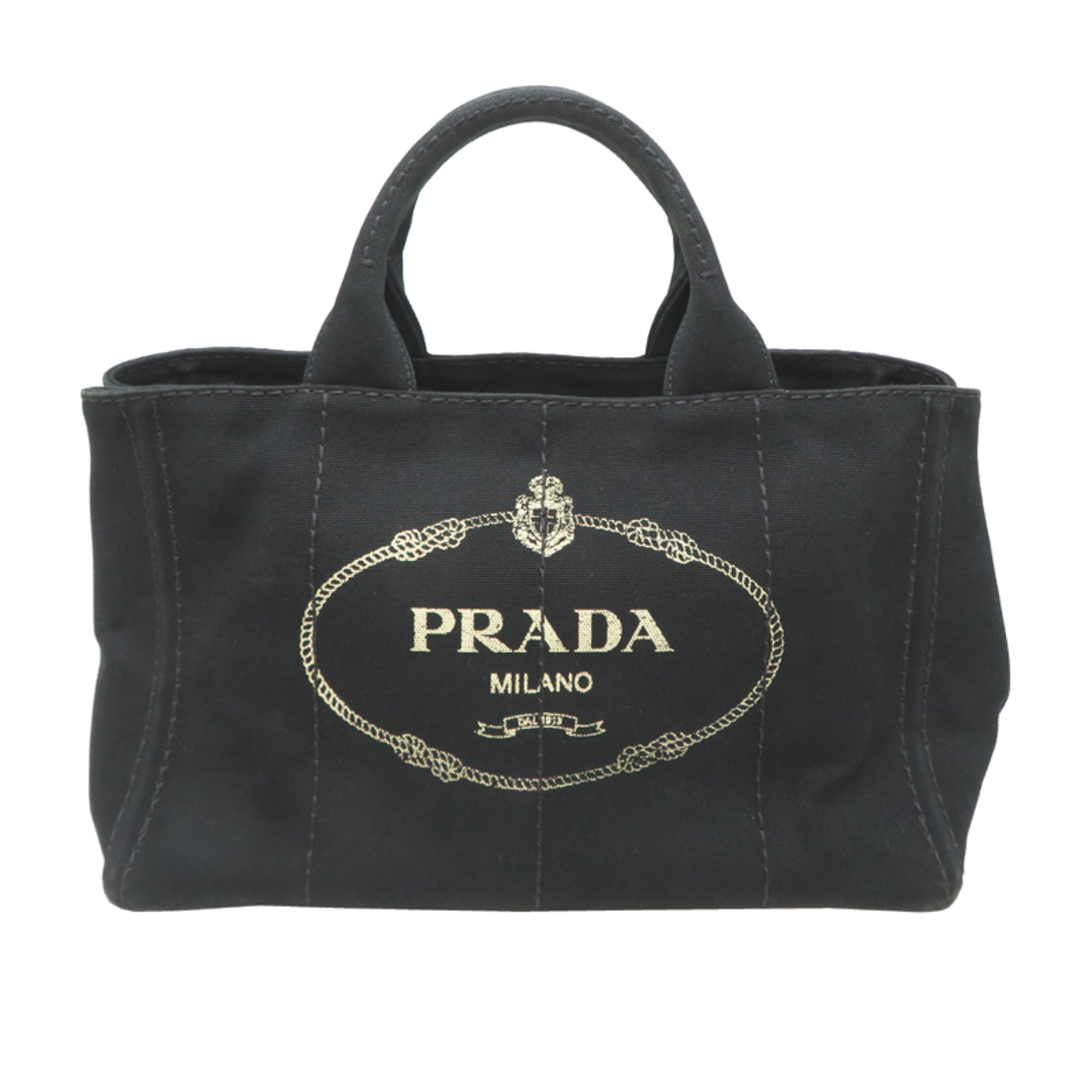 Prada Black Canvas Tote Bag (Pre-Owned)