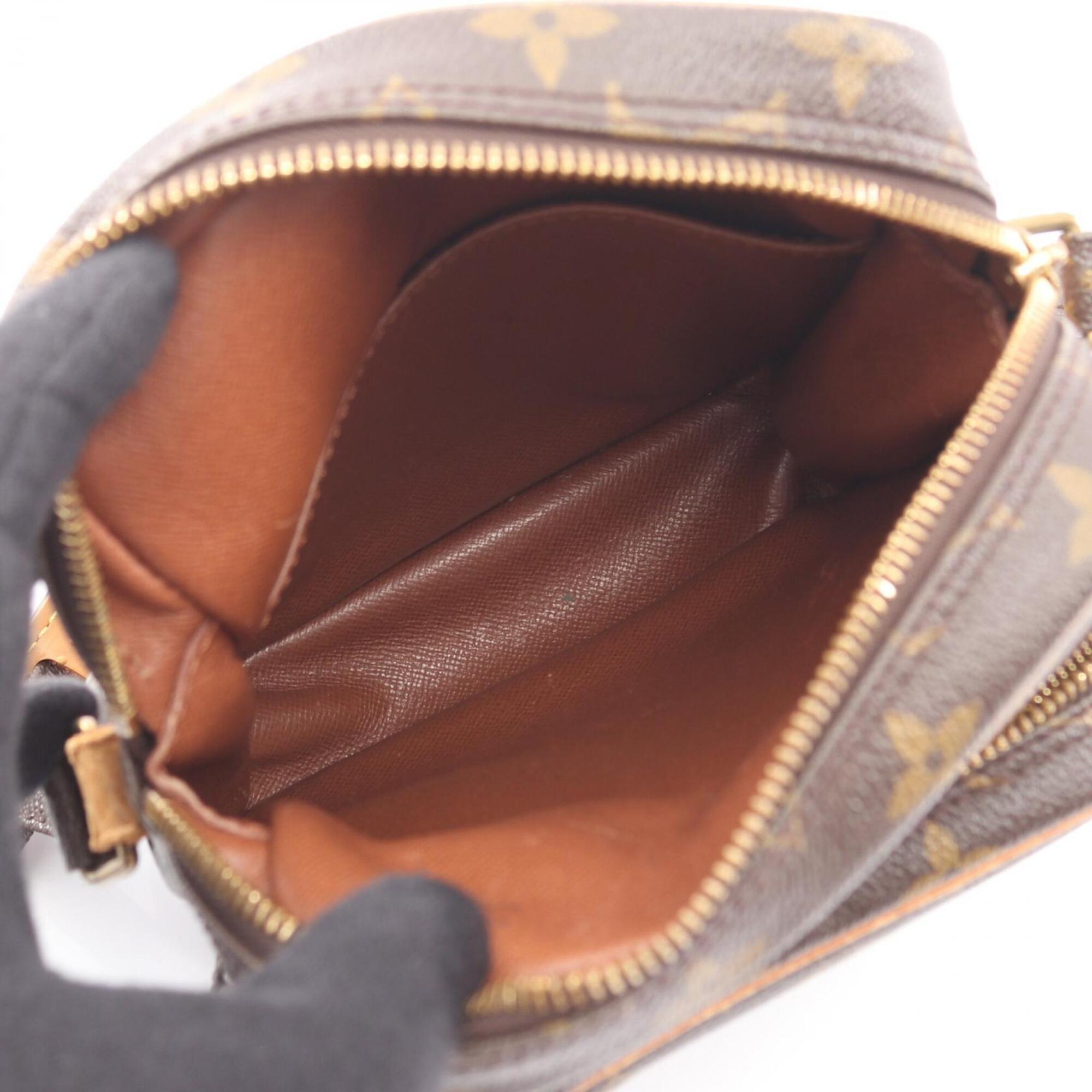 Louis Vuitton Brown Monogram Coated Canvas Leather Handbag Shoulder Bag (Pre-Owned)