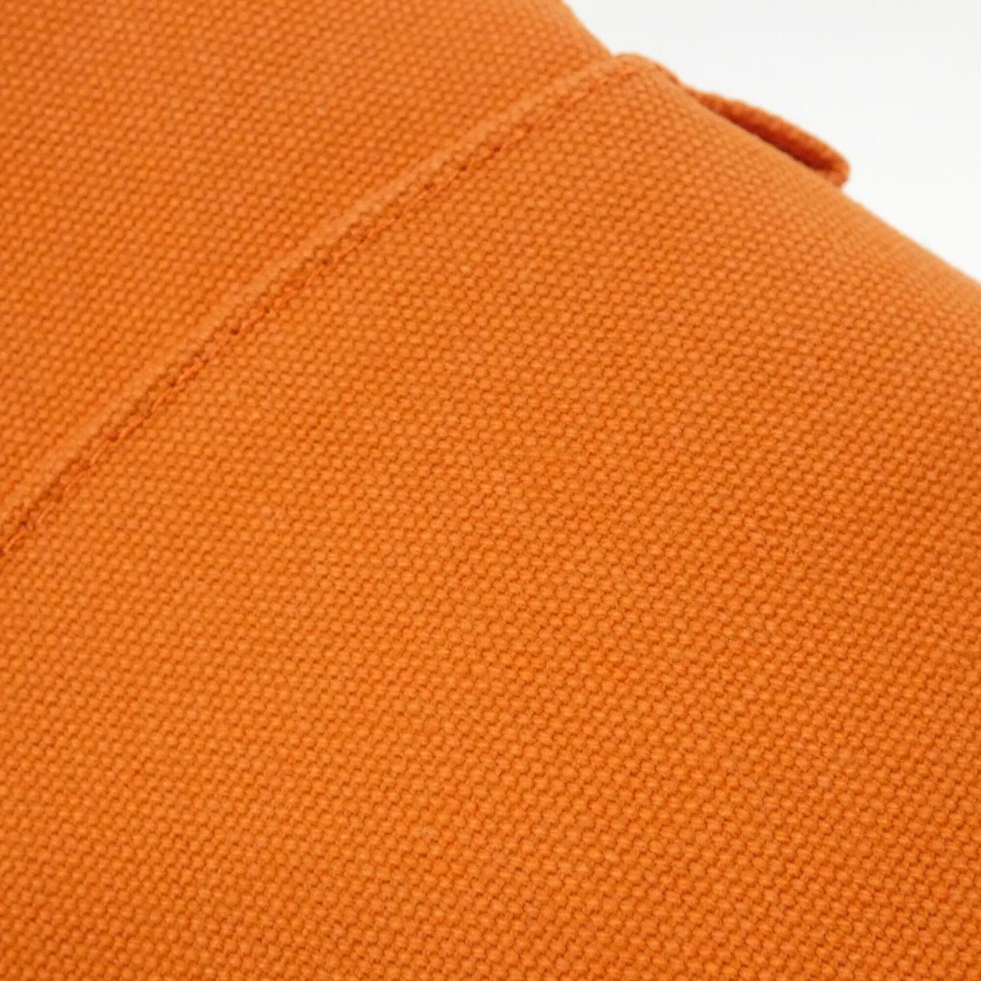 Hermes Feu Orange Canvas Handbag Pouch (Pre-Owned)
