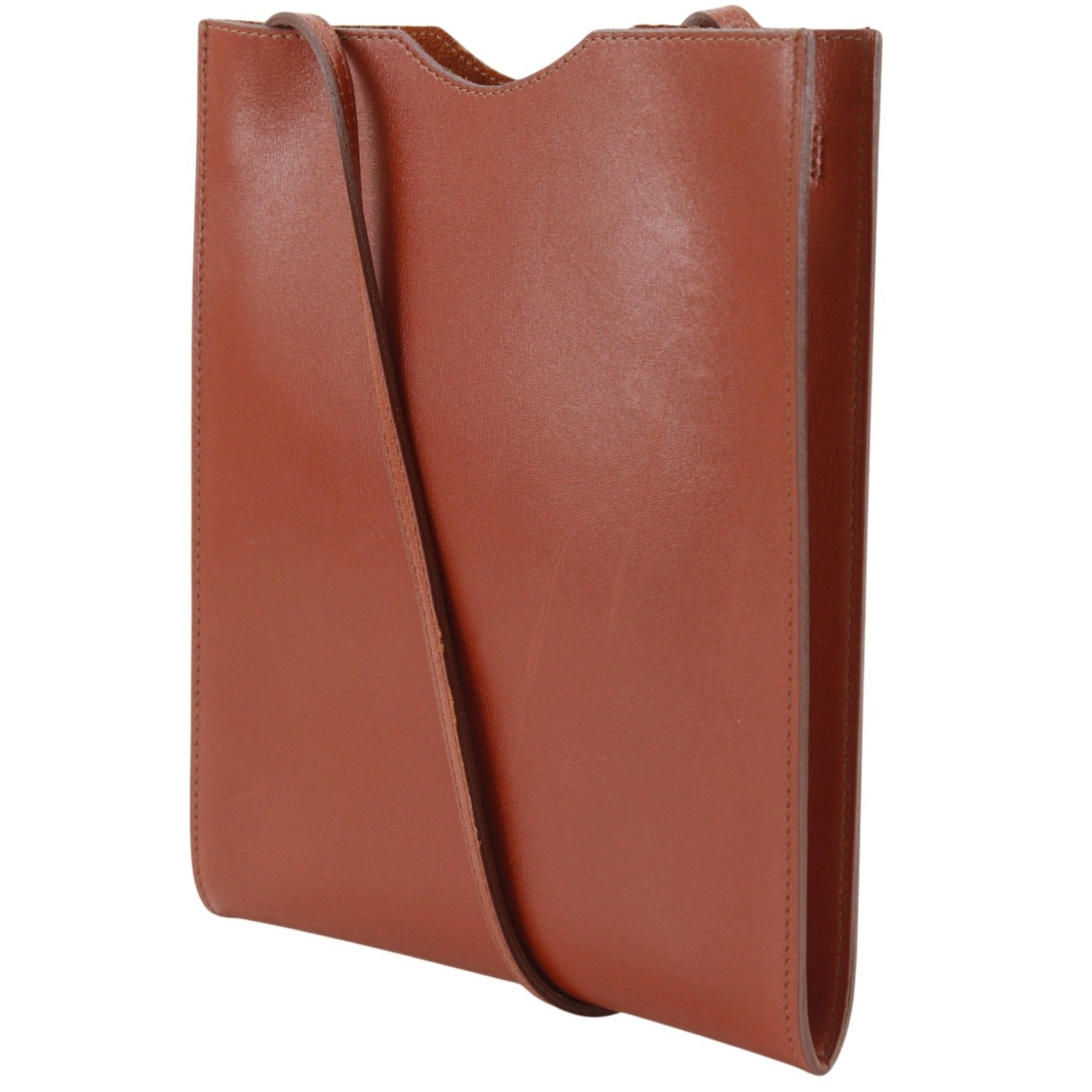 Hermes Brown Red Color Box Calf Leather Shoulder Bag (Pre-Owned)