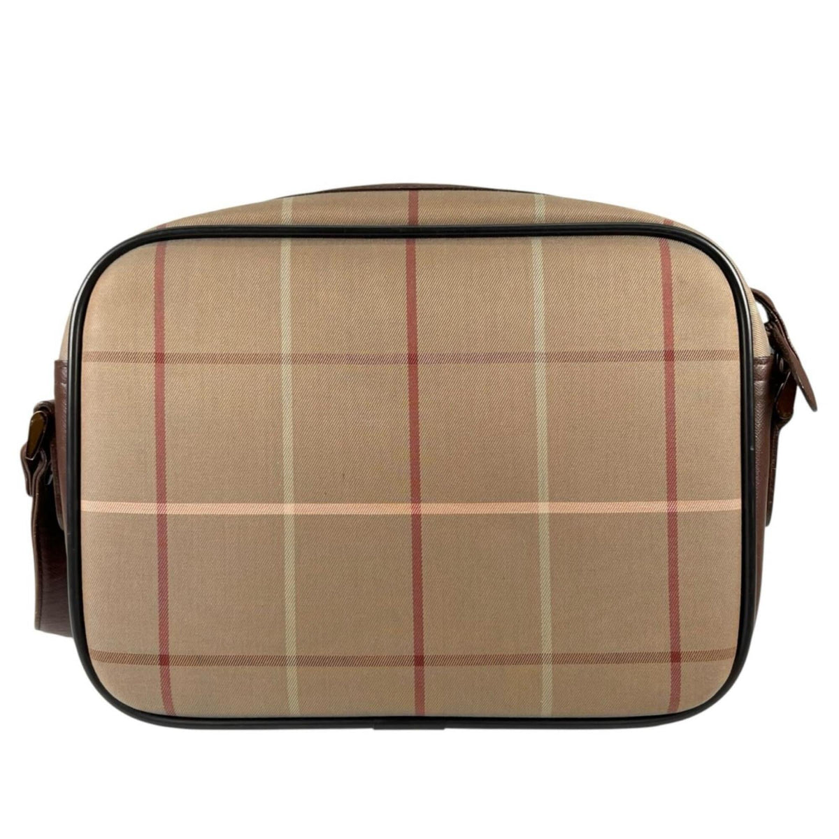 Burberry Brown Khaki Canvas Leather Shoulder Bag (Pre-Owned)