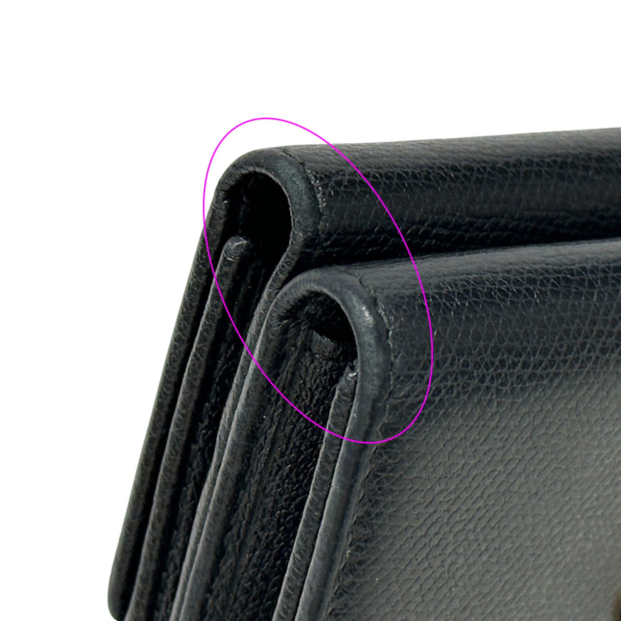 Chanel Black Leather Wallet (Bi-Fold) (Pre-Owned)